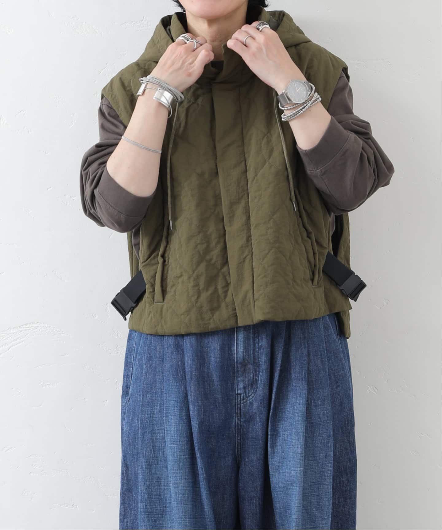 journal standard luxe ／タフタナカワタ スタンドベスト journal standard luxe ／タフタナカワタ スタンドベスト