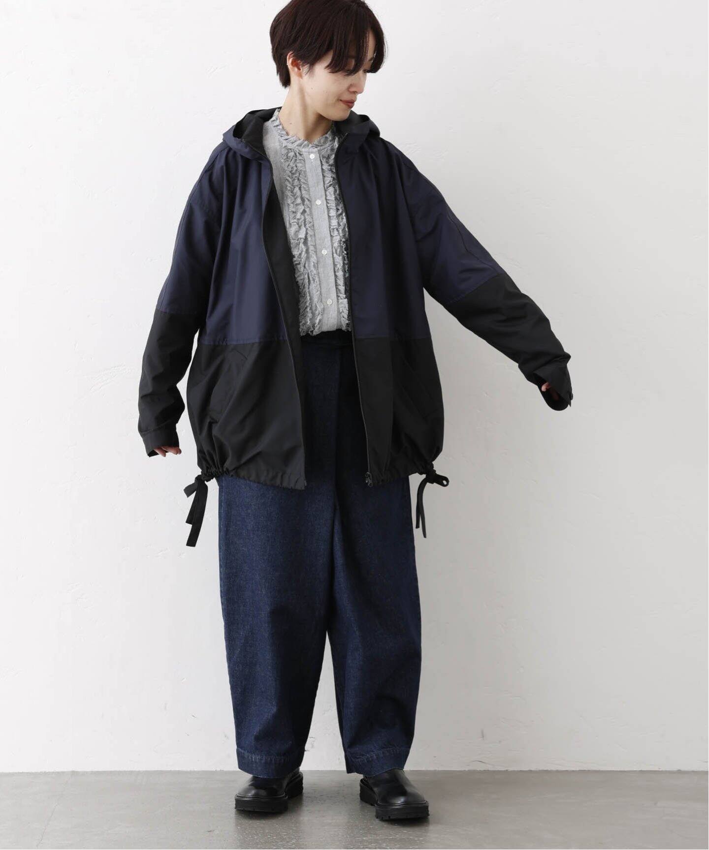 メモリータフタ フードブルゾン（その他ブルゾン／アウター）｜journal  