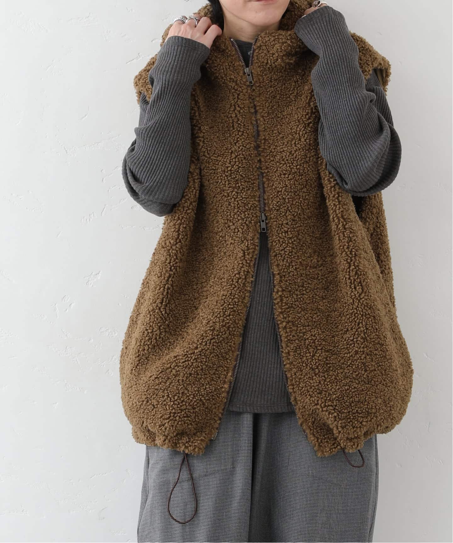 ボア フードベスト（ベスト）｜journal standard luxe（ジャーナル