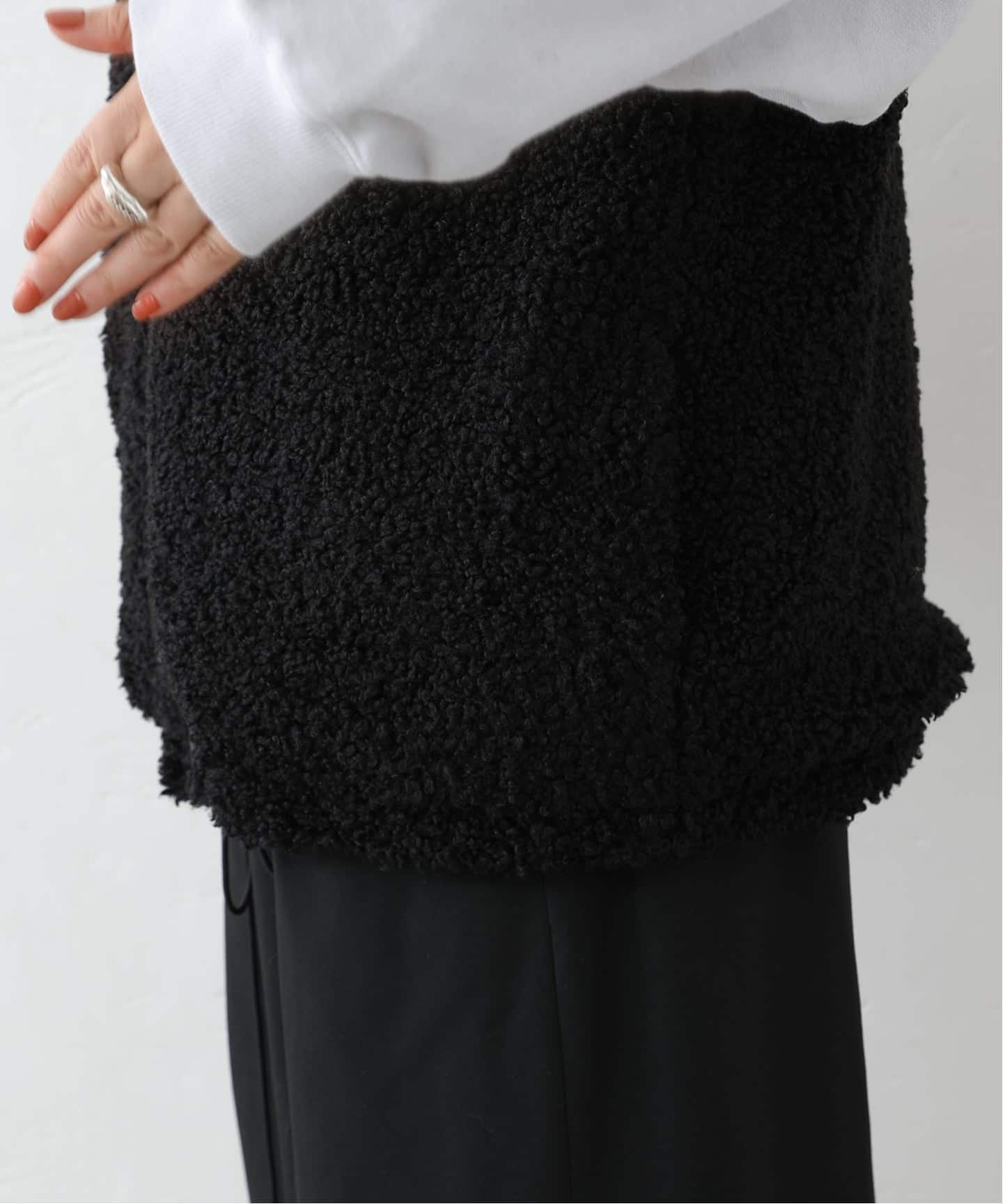 DAY AND GRADE ボアフードベスト 黒 ブラック フーディー 【公式通販】