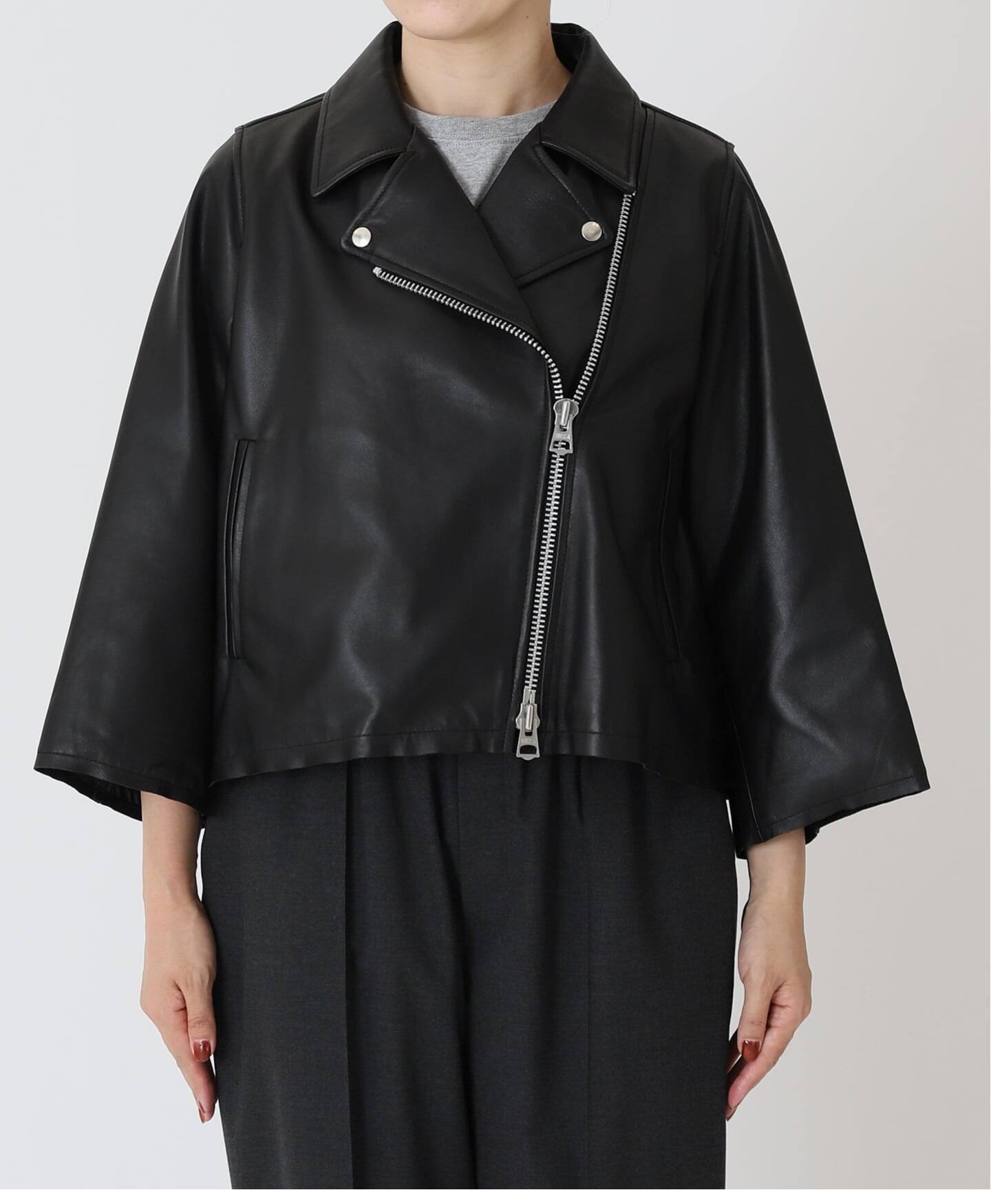 ジャーナルスタンダード　ブラックレザージャケット 追加予約》レザー ショートライダースジャケット（レザージャケット