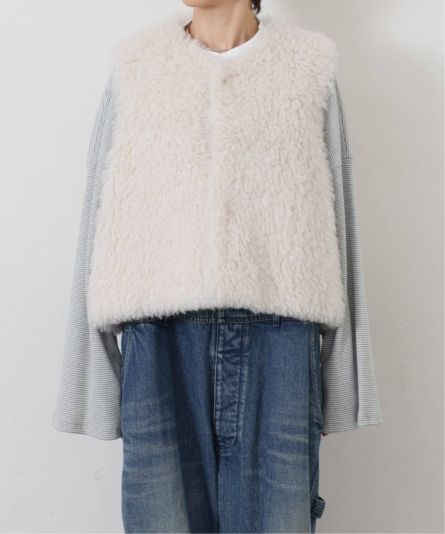 【美品】　JOURNAL STANDARD LUXE カーリーショートベスト journal standard luxe｜《予約》カーリーショートベスト
