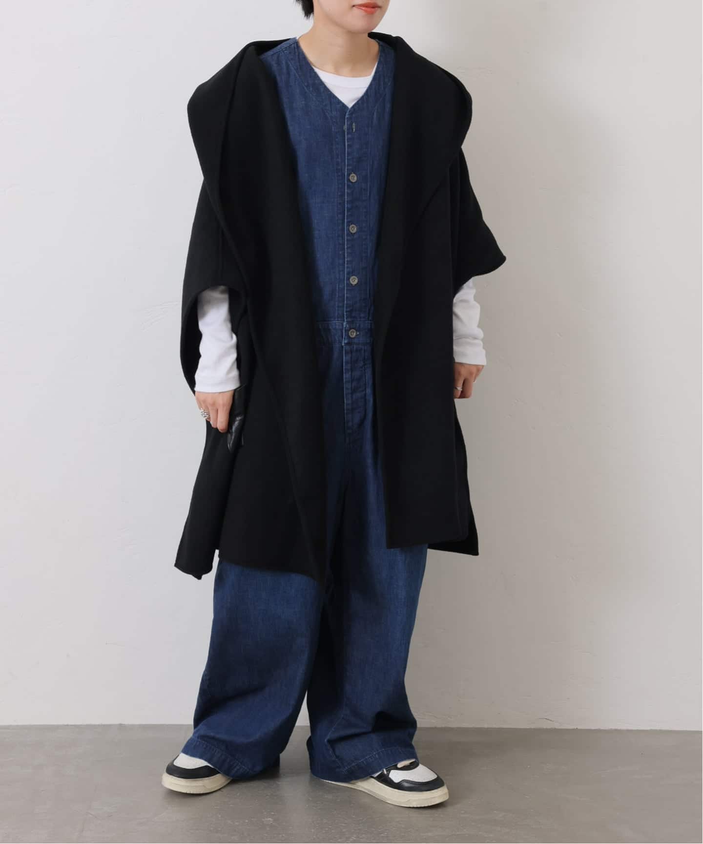 予約》【COGTHEBIGSMOKE】GITTY HOODED CAPE（ポンチョ・マント