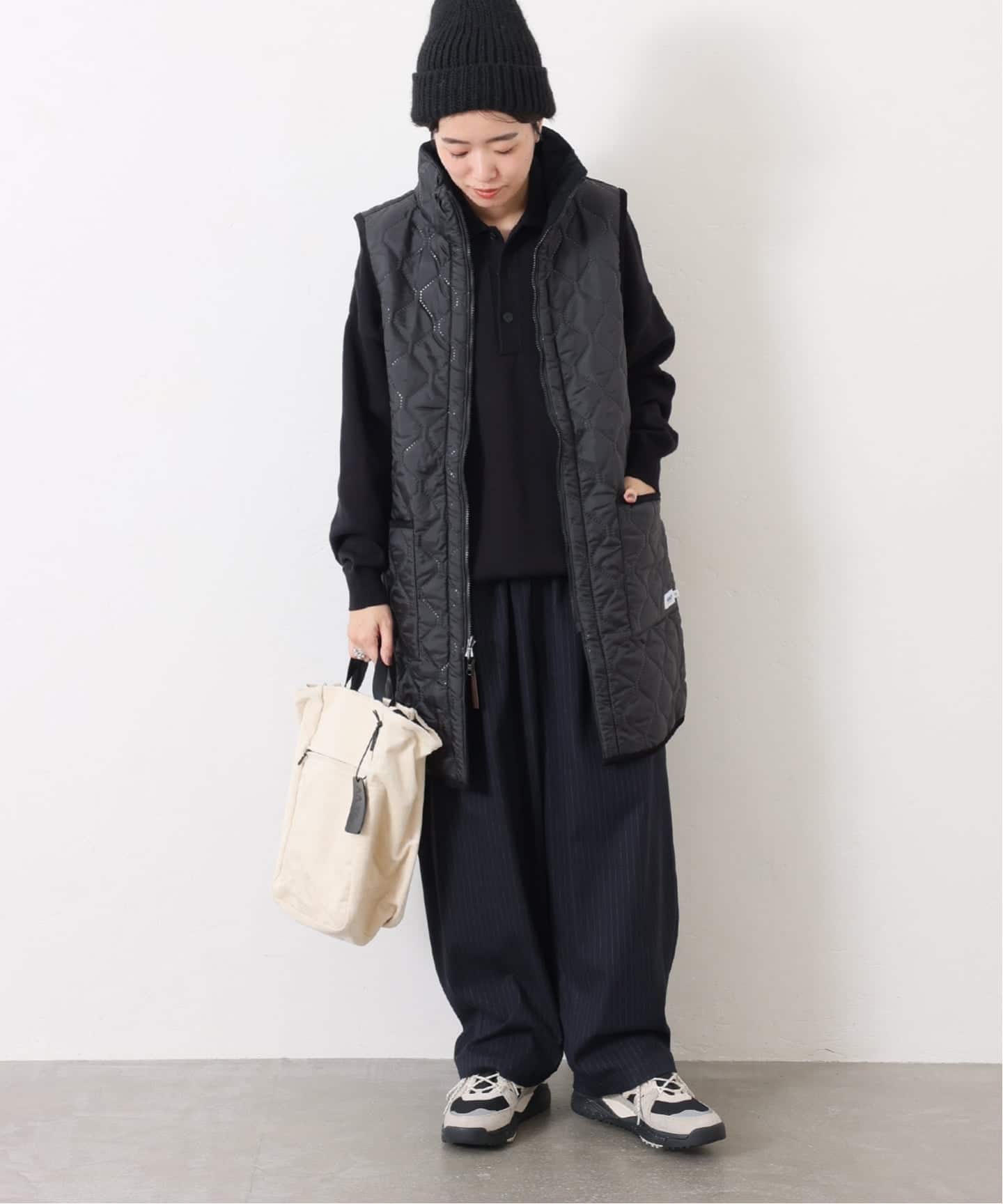 journal standard luxe 【ARMEN/アーメン】ベスト 予約》【ARMEN 】 HIGH-NECK REVERSIBLE LONG VEST（中綿