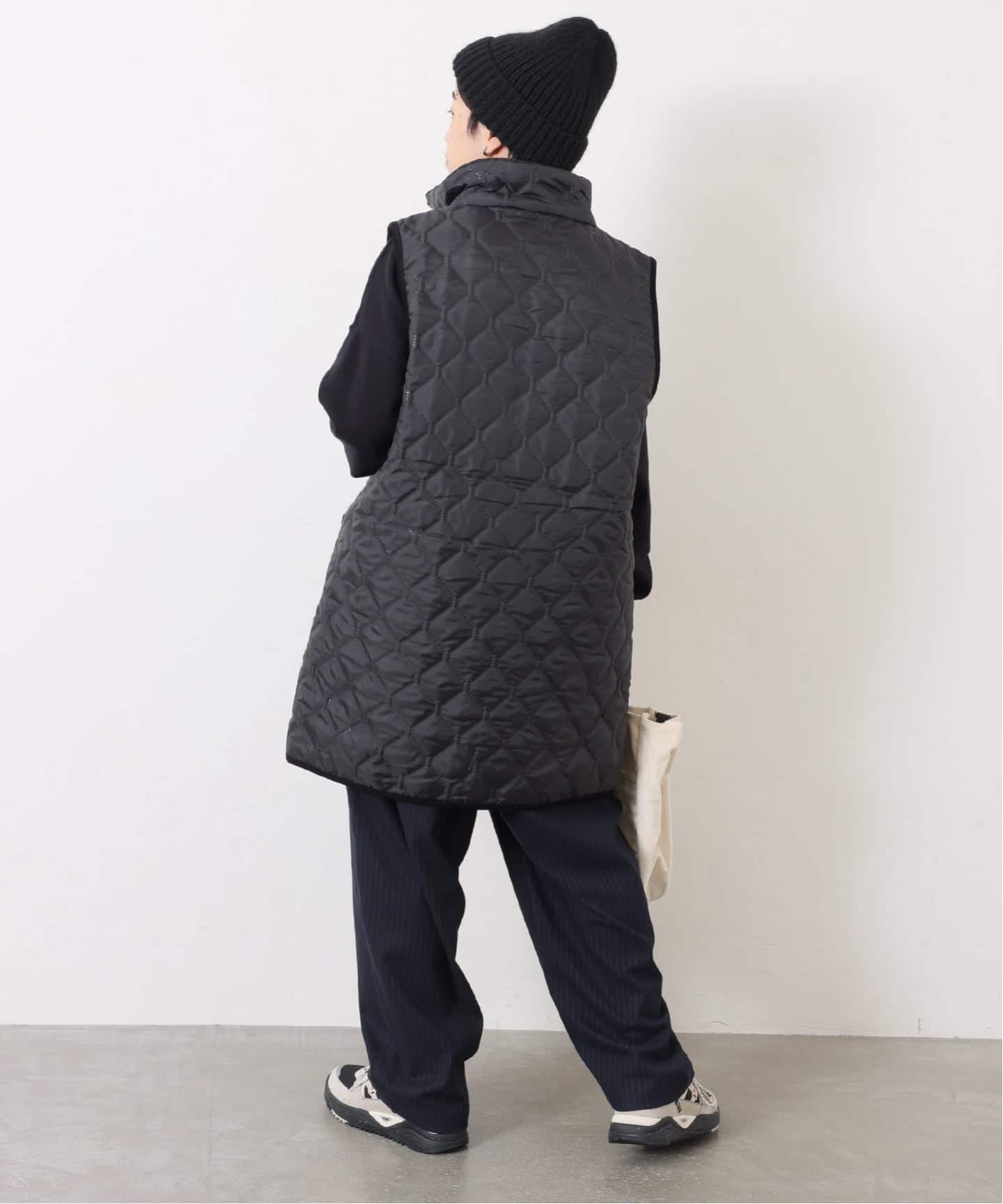 journal standard luxe 【ARMEN/アーメン】ベスト ARMEN 】 HIGH-NECK REVERSIBLE LONG VEST（中綿・キルティング