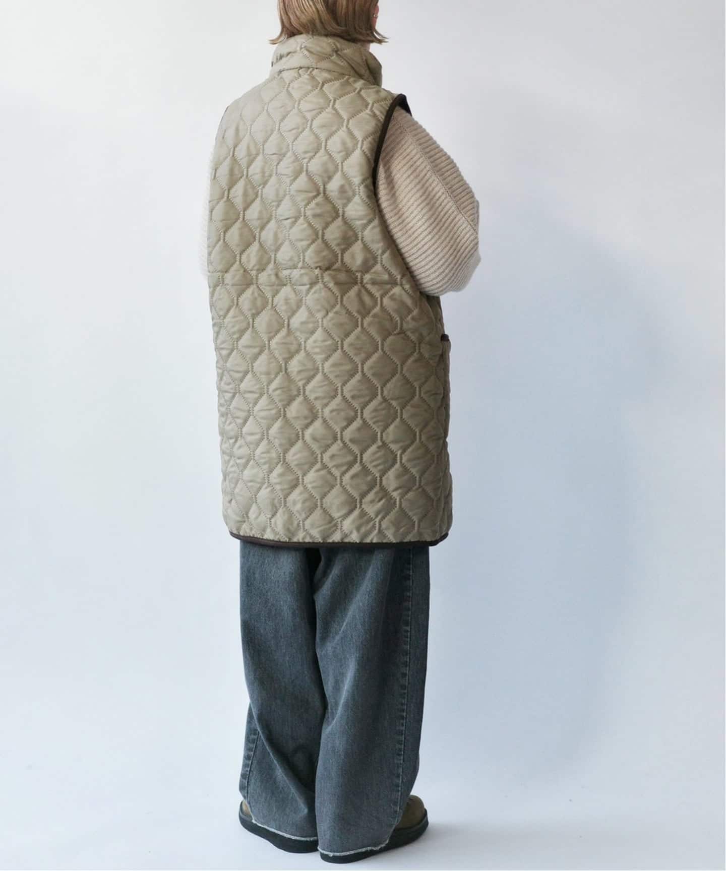 journal standard luxe☆ARMEN☆LUXE別注ベスト 予約》【ARMEN 】 HIGH-NECK REVERSIBLE LONG VEST（中綿