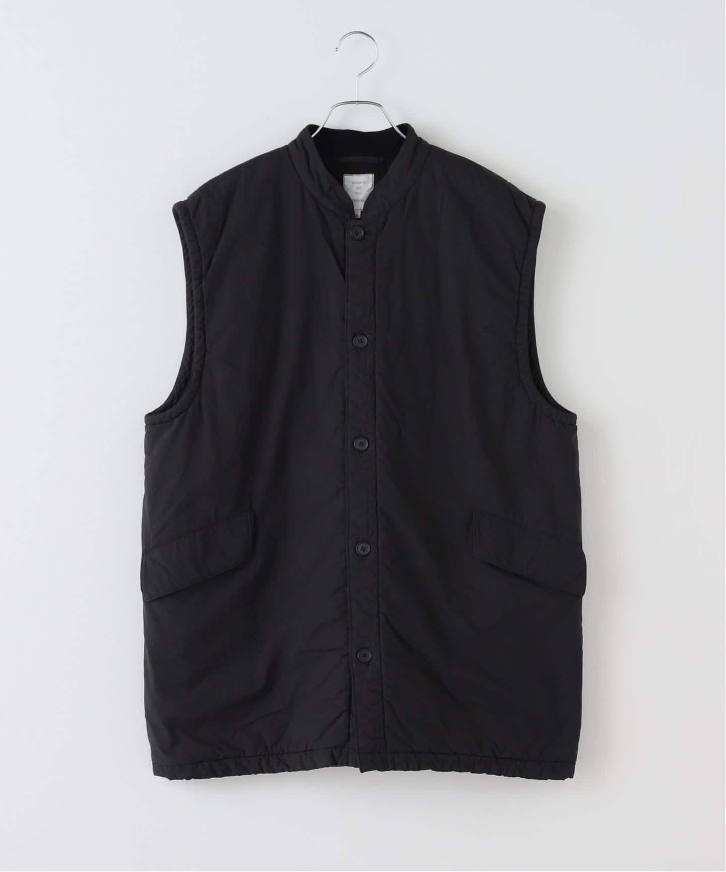 maison de soil homme 】PADDED OVERDYE BANDED COLLA（ダウン・中綿