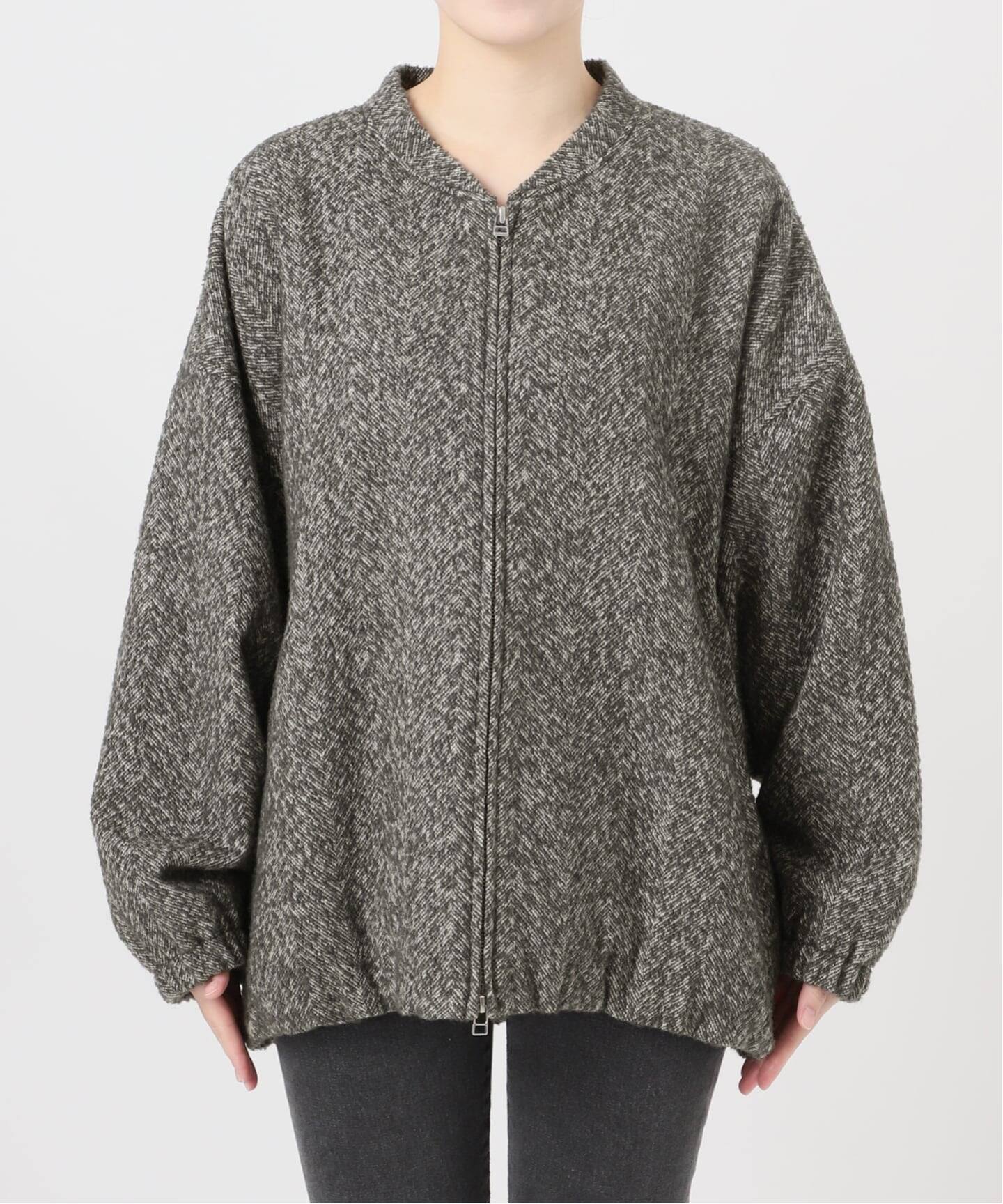 尾州ウールヘリンボンジップブルゾン（その他ブルゾン／アウター