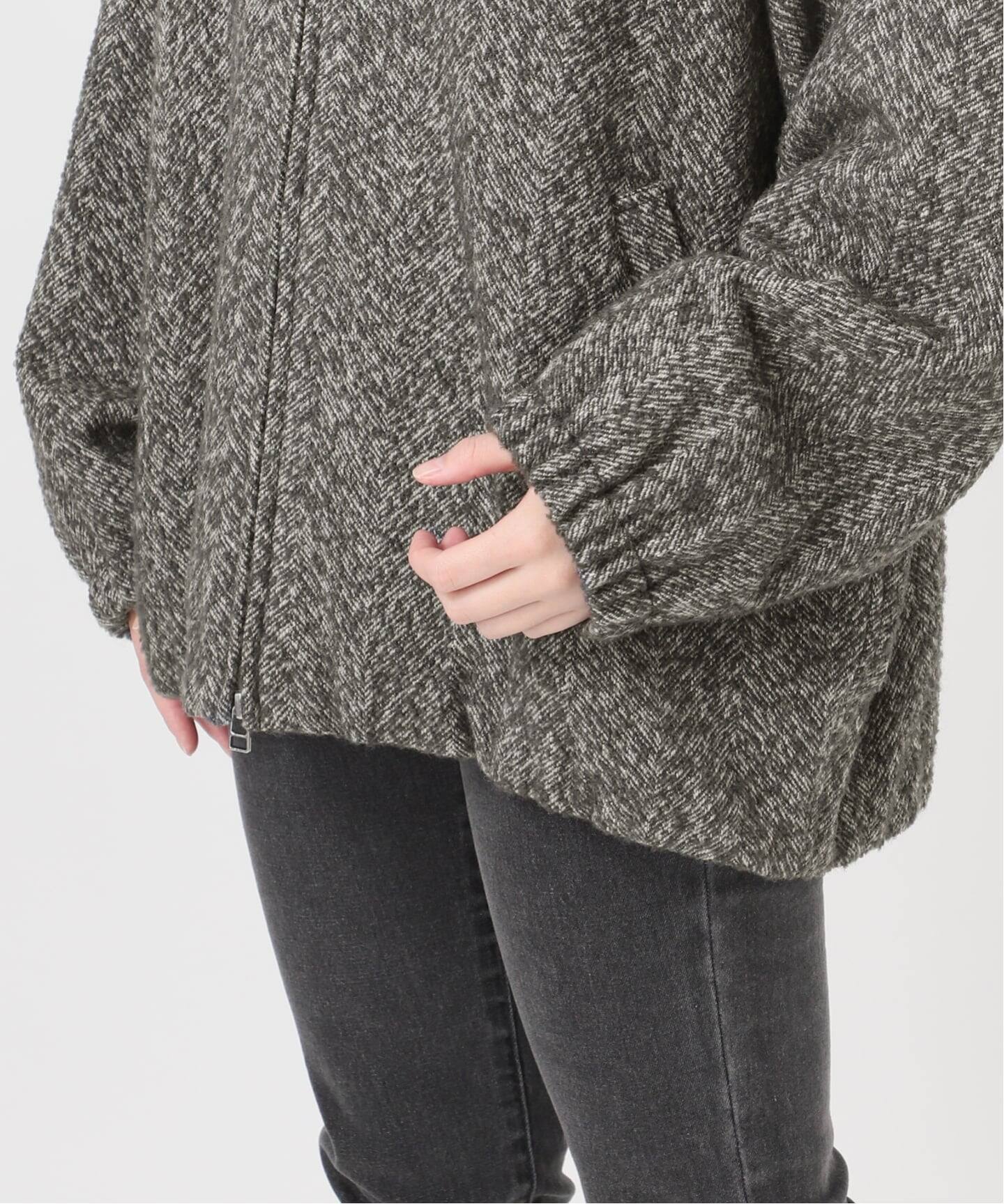 尾州ウールヘリンボンジップブルゾン（その他ブルゾン／アウター