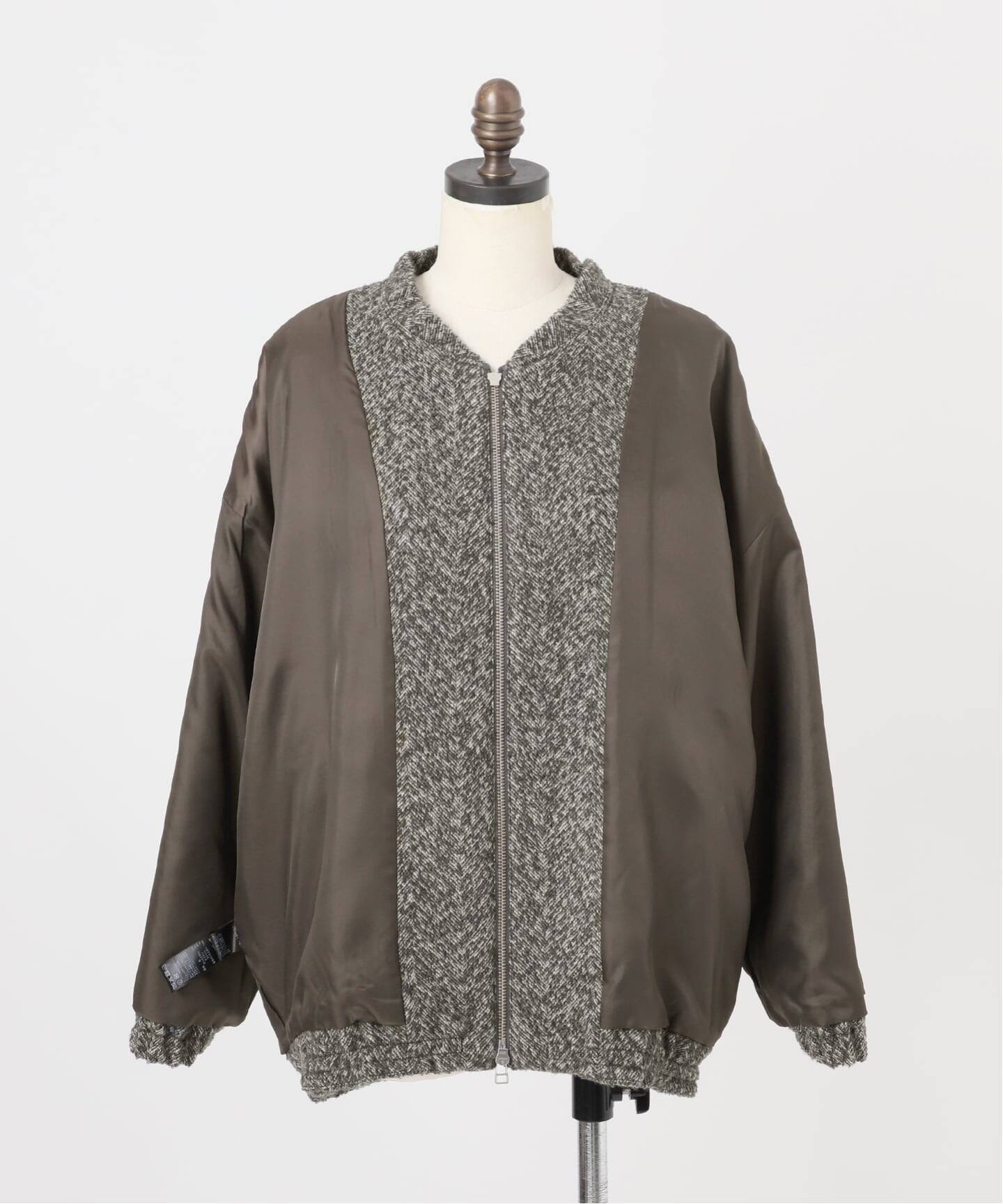 尾州ウールヘリンボンジップブルゾン（その他ブルゾン／アウター