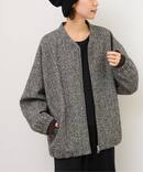 尾州ウールヘリンボンジップブルゾン