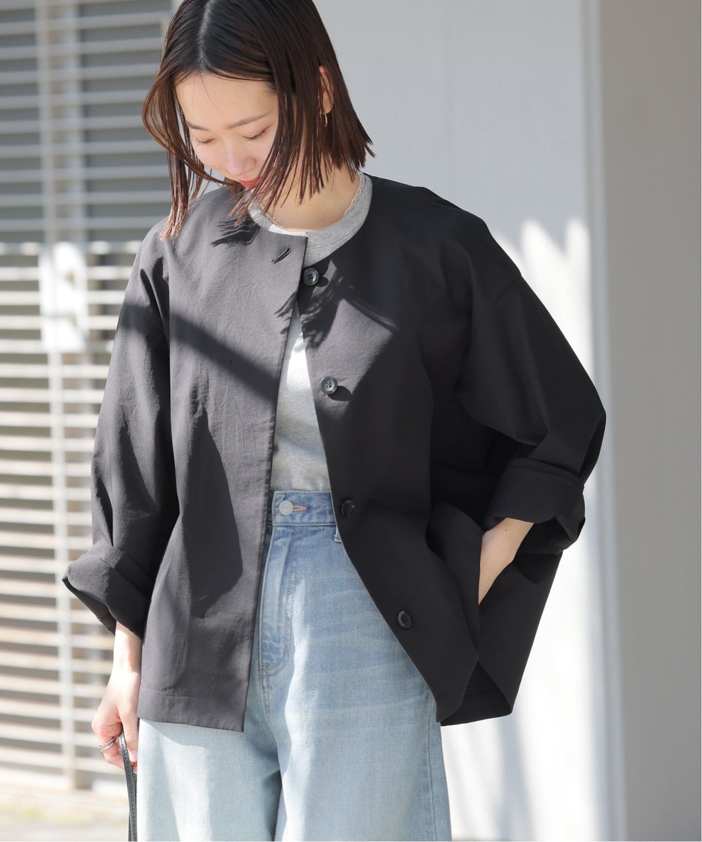 レリュームSPENSIERATOクルーネックコクーンブルゾン JOURNAL STANDARD relume（ジャーナルスタンダード レリューム