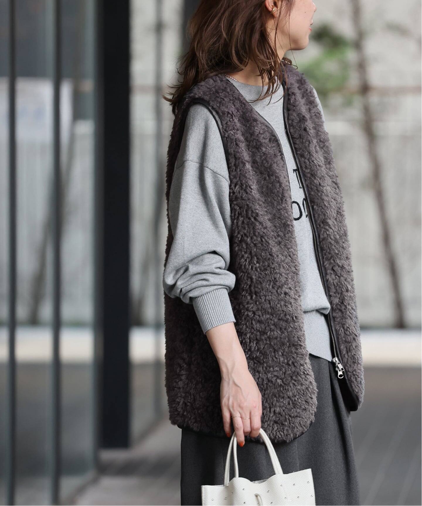 追加2》［25AW新作］シープフェイクファージップベスト（ベスト