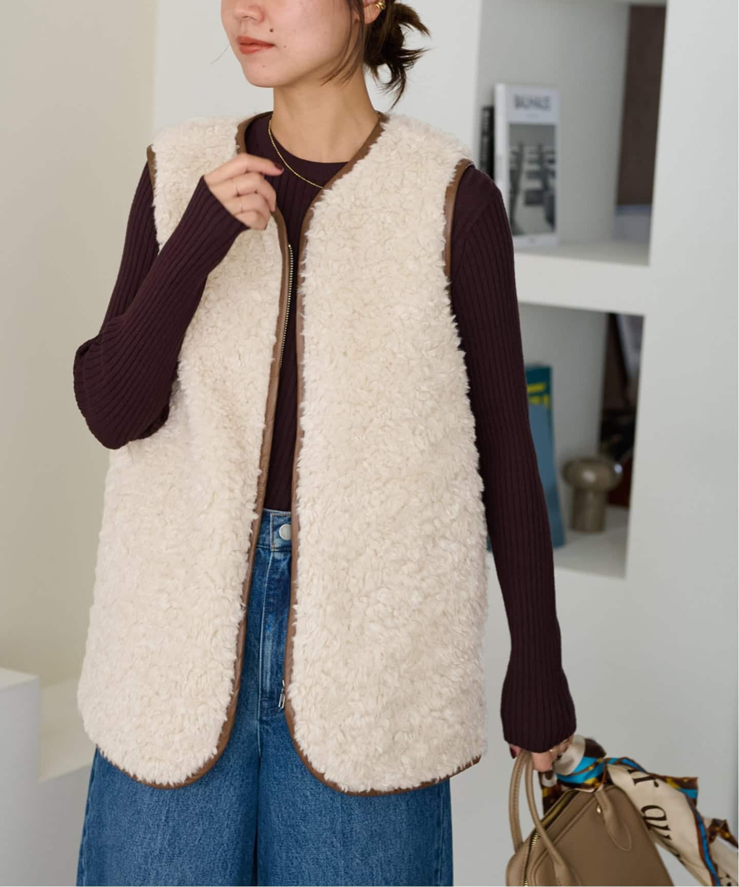 relume シープフェイクファージップベスト WEB限定追加》シープフェイクファージップベスト（ベスト）｜JOURNAL