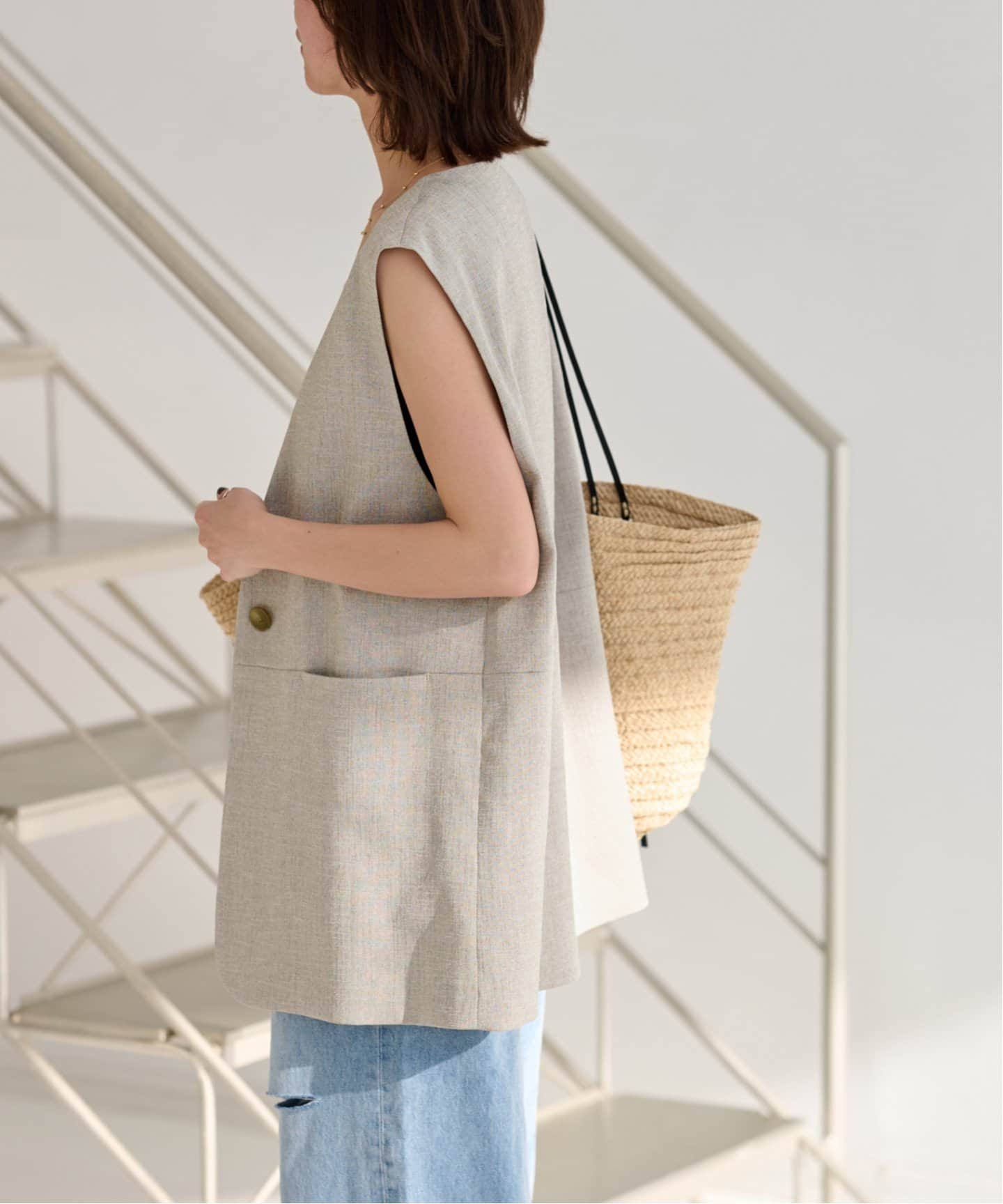 JOURNAL STANDARD relume ノーカラージレ 追加3》ノーカラージレ（ジレ）｜JOURNAL STANDARD relume