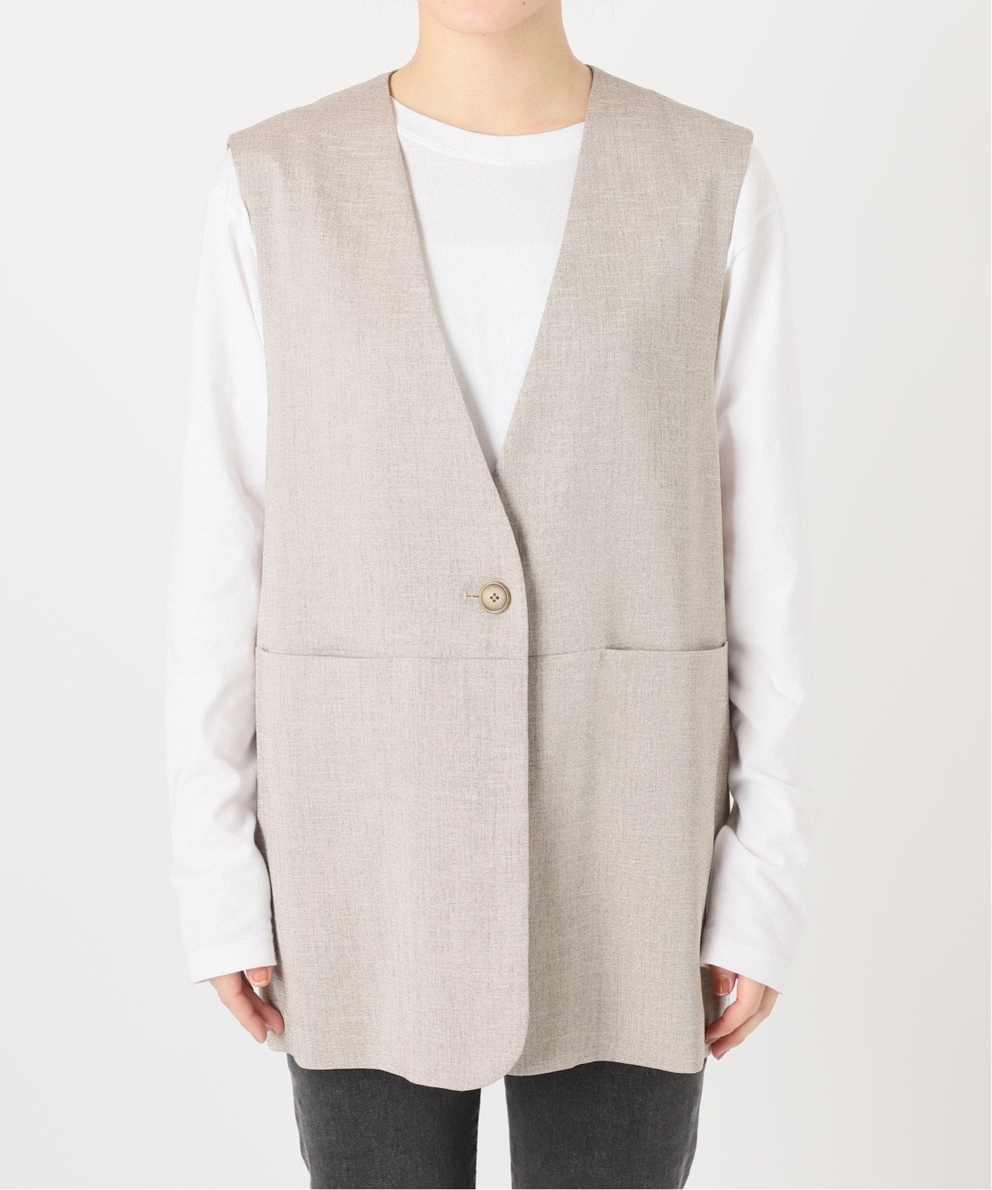 JOURNAL STANDARD relume ノーカラージレ 追加3》ノーカラージレ（ジレ）｜JOURNAL STANDARD relume
