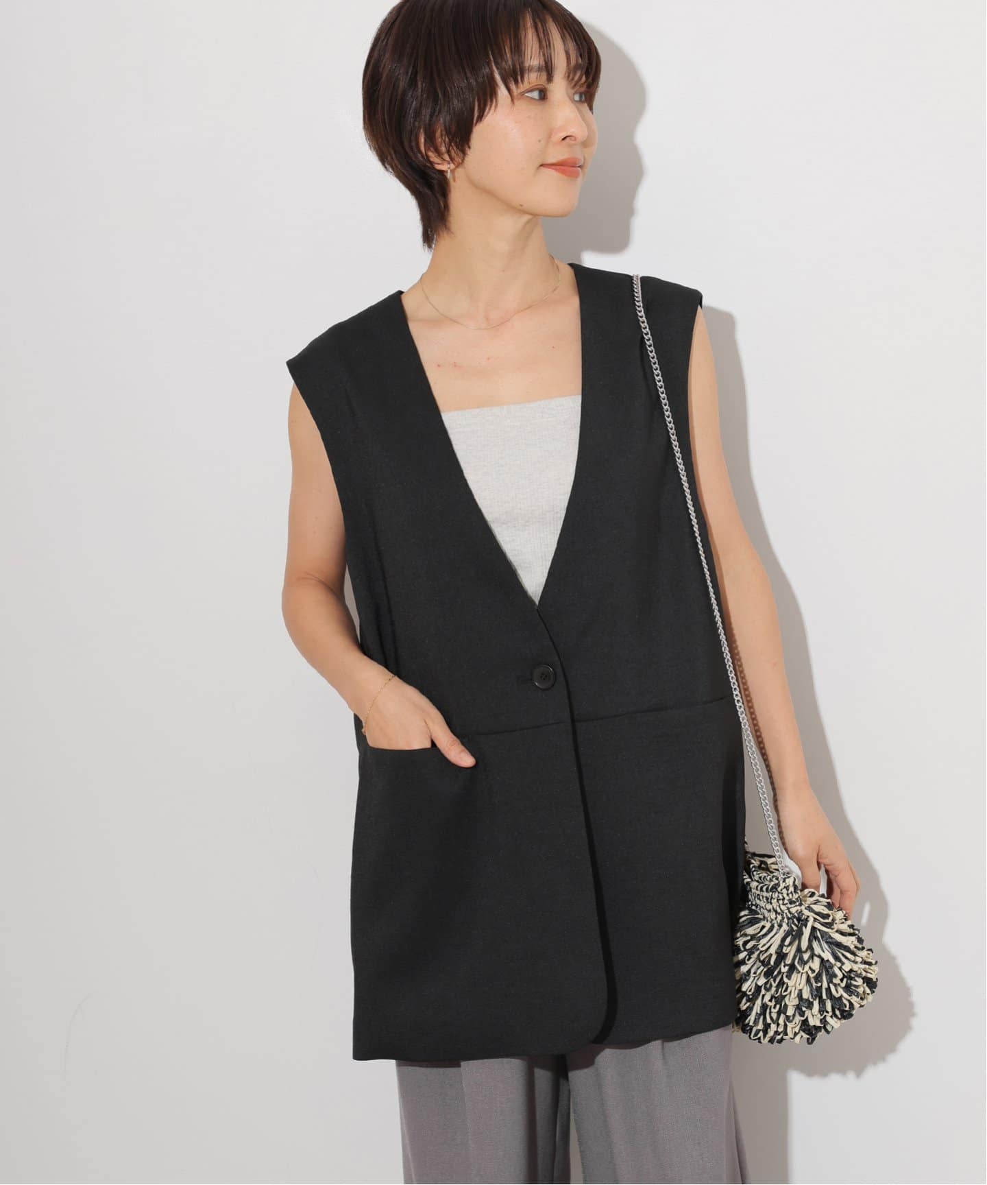 JOURNAL STANDARD relume ノーカラージレ 追加3》ノーカラージレ（ジレ）｜JOURNAL STANDARD relume