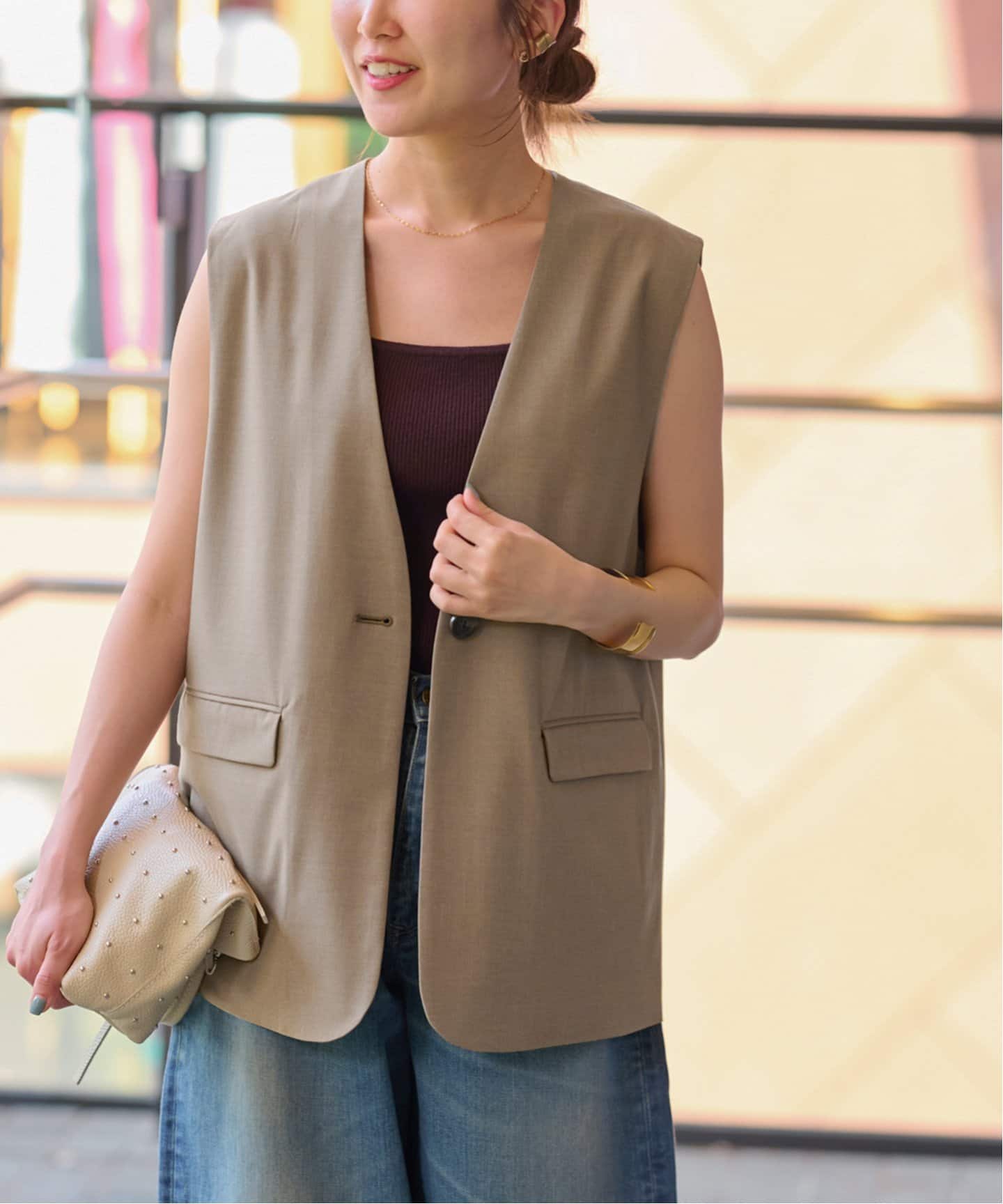 25AW新作］フラップポケットノーカラージレ（ジレ）｜JOURNAL