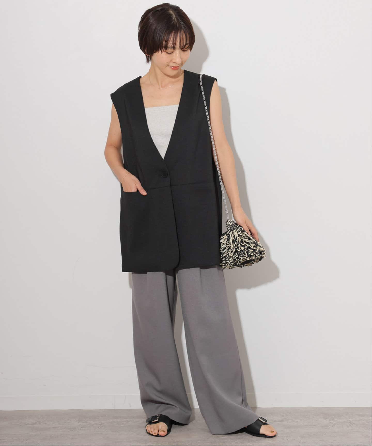 JOURNAL STANDARD relume ノーカラージレ 追加4》ノーカラージレ（ジレ）｜JOURNAL STANDARD relume