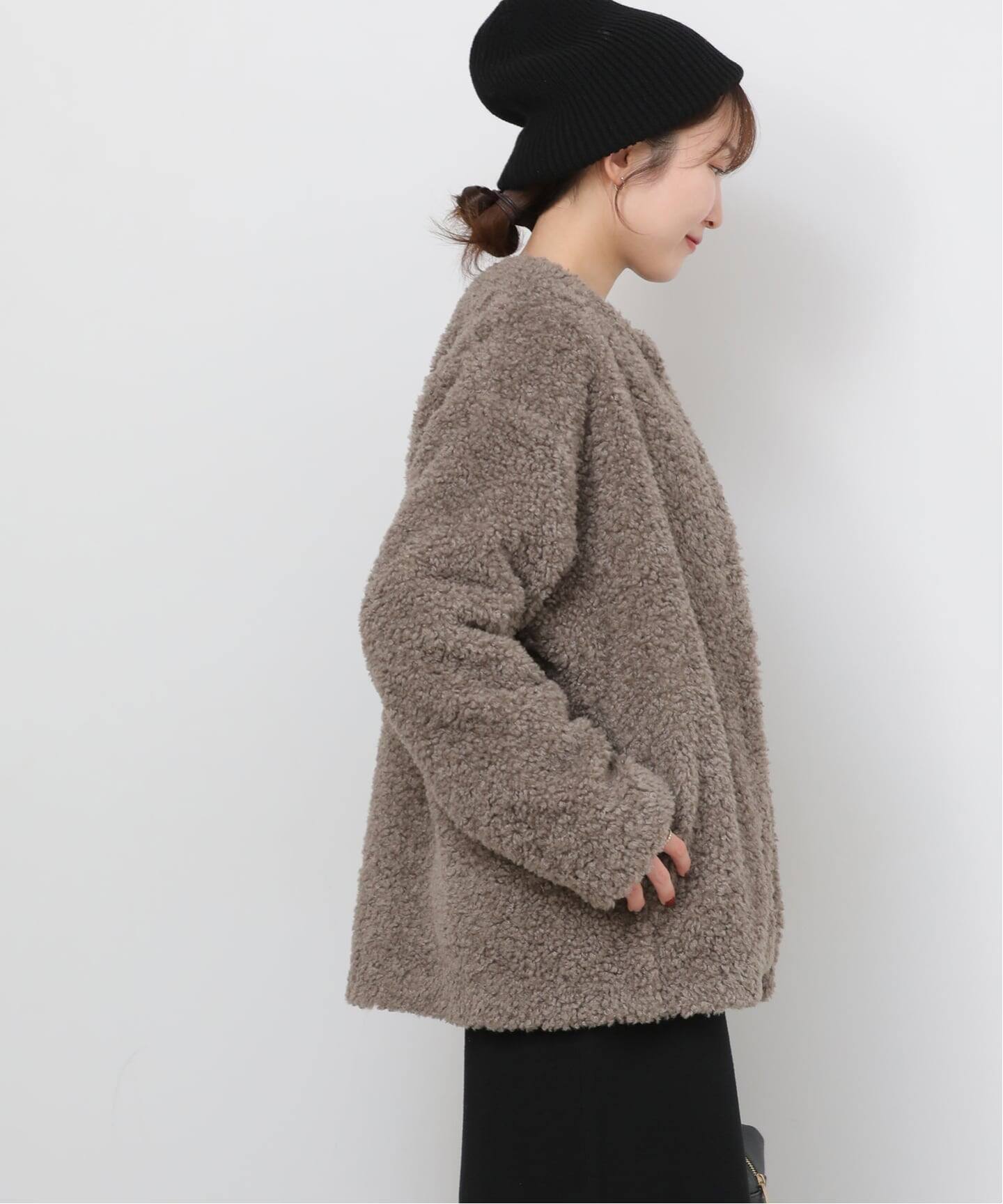 追加》ボアカラーレスジャケット（ボア・フリース）｜JOURNAL STANDARD