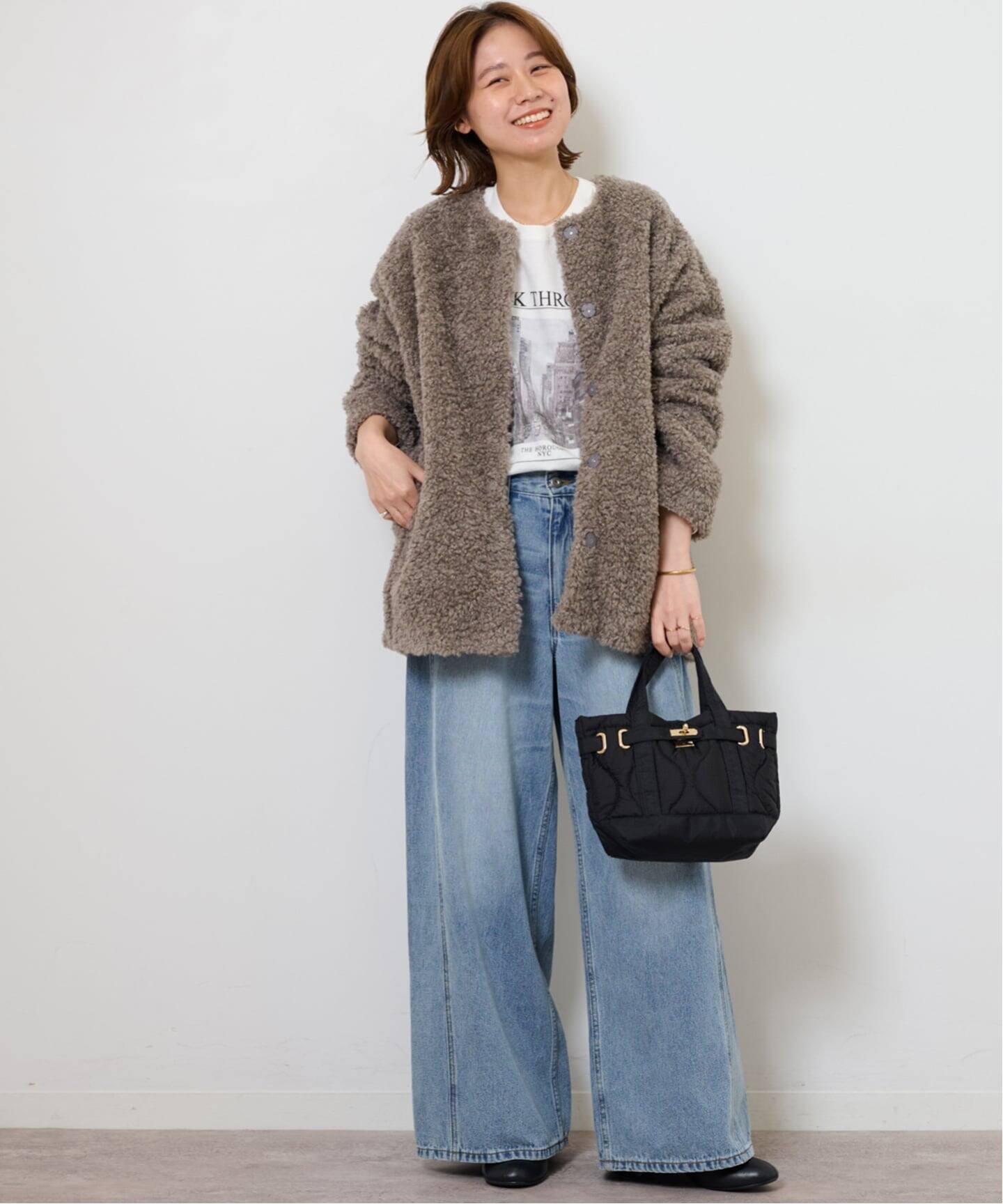 JOURNAL STNDARD relume ボアカラーレスジャケット 25AW新作］ボアカラーレスジャケット（ボア・フリース