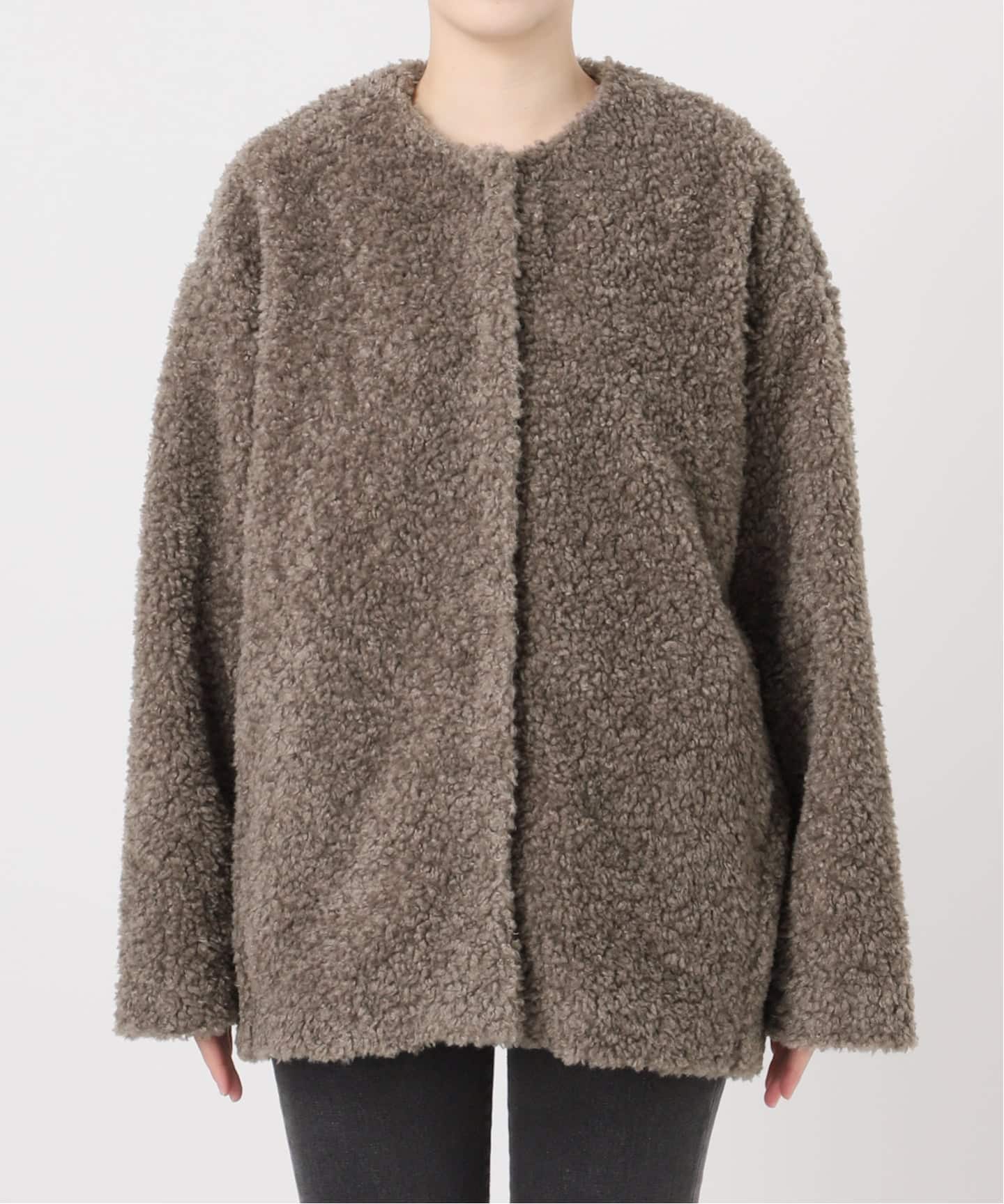 追加》ボアカラーレスジャケット（ボア・フリース）｜JOURNAL STANDARD