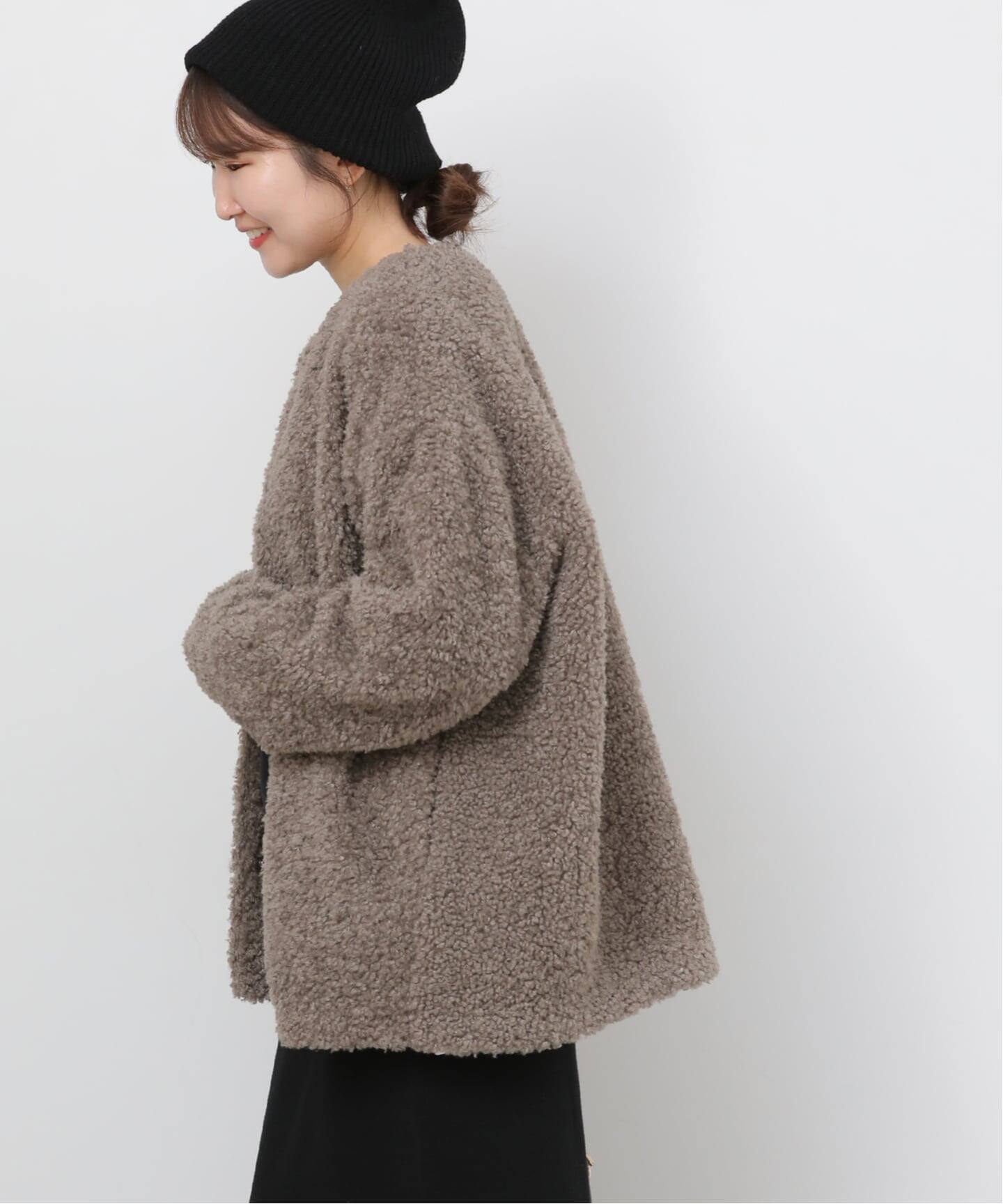 WEB限定追加予約2》ボアカラーレスジャケット（ボア・フリース