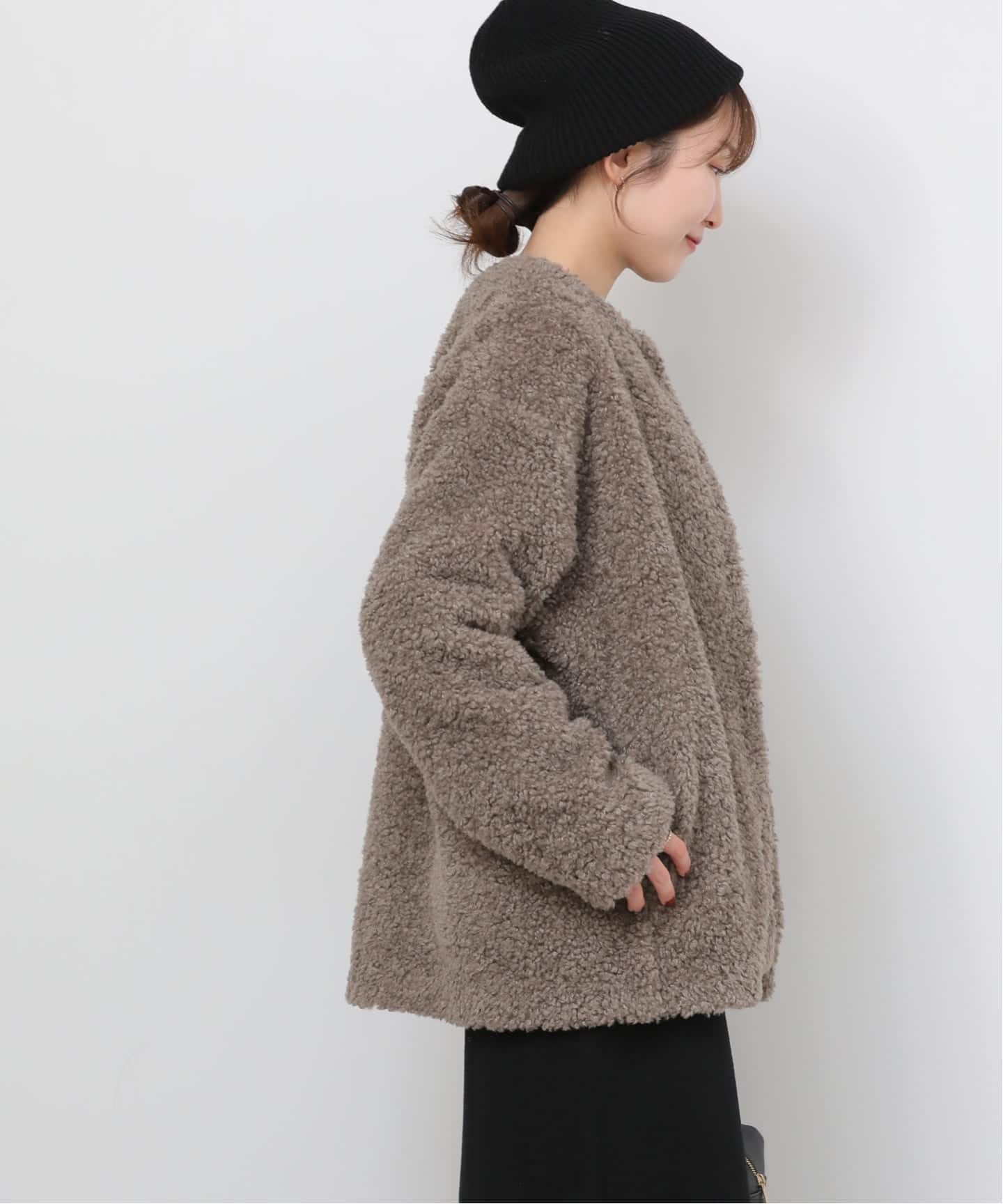 美品！JOURNAL STANDARD relume ボア カラーレスジャケット □ボアカラーレスジャケット | ジャーナルスタンダード レリューム