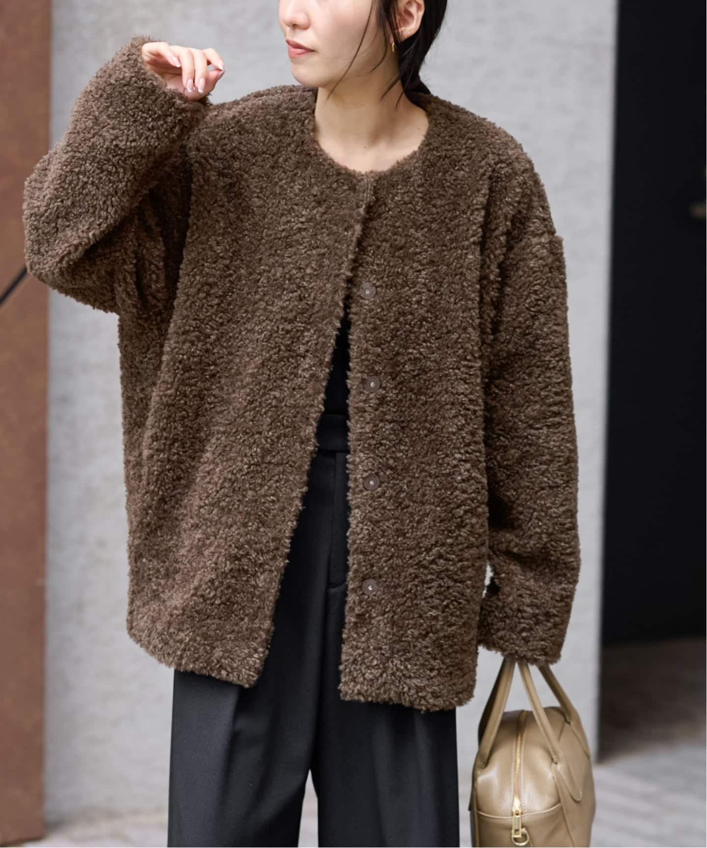 美品！JOURNAL STANDARD relume ボア カラーレスジャケット □ボアカラーレスジャケット | ジャーナルスタンダード レリューム