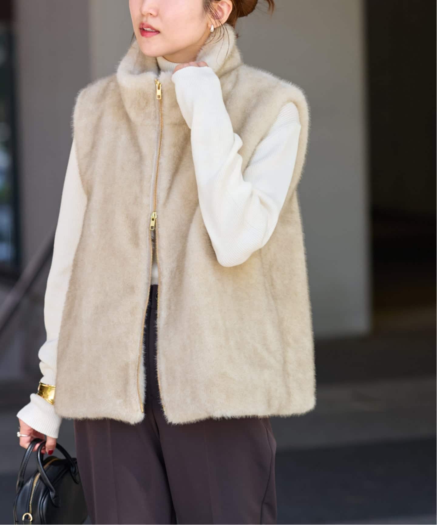 スタンドカラーファーベスト（ベスト）｜JOURNAL STANDARD relume