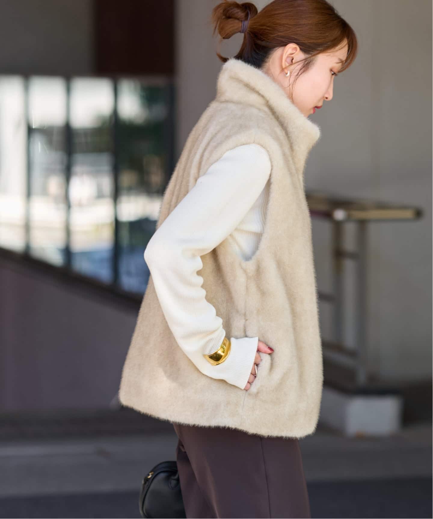 スタンドカラーファーベスト（ベスト）｜JOURNAL STANDARD relume