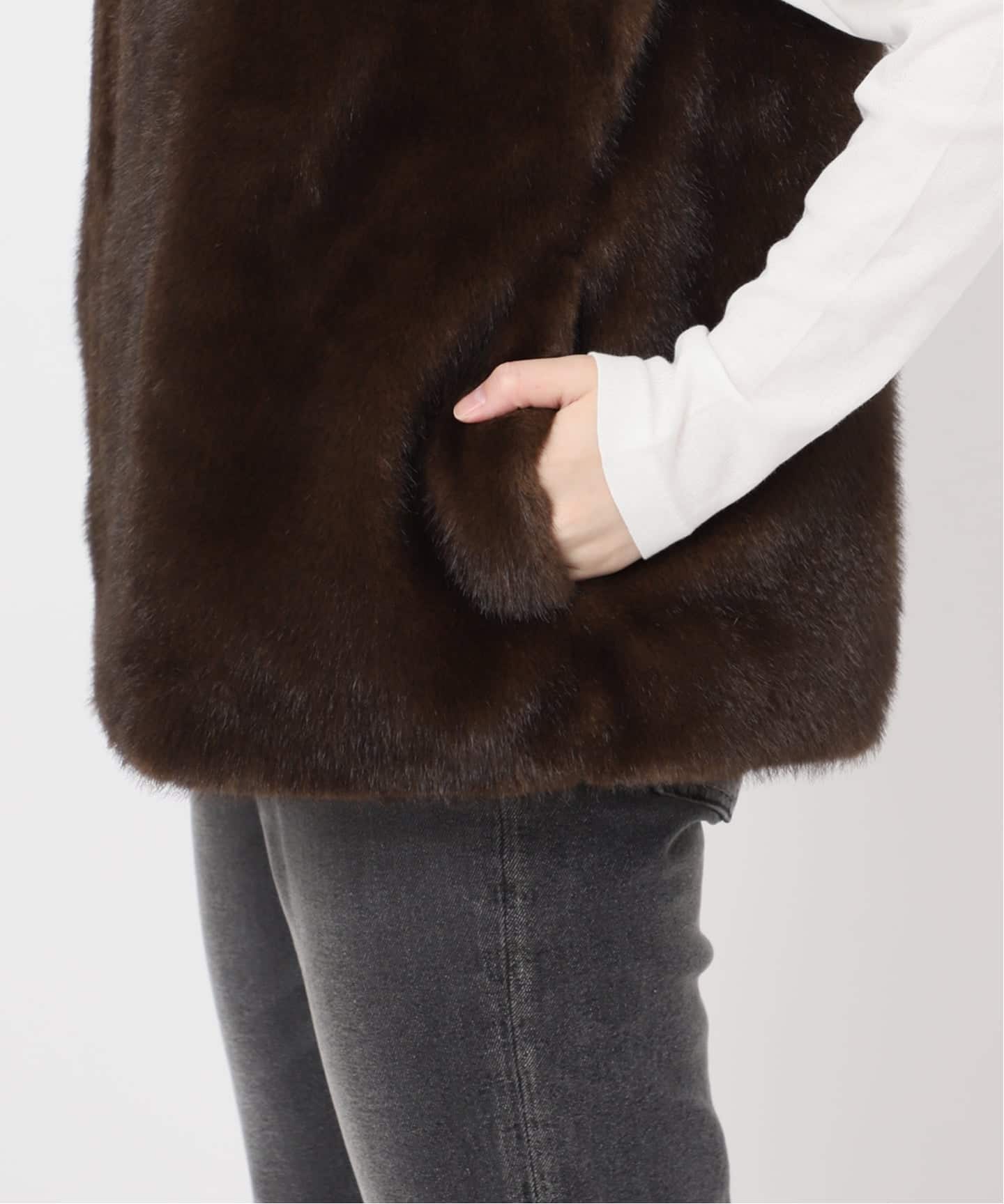 追加》スタンドカラーファーベスト（ベスト）｜JOURNAL STANDARD