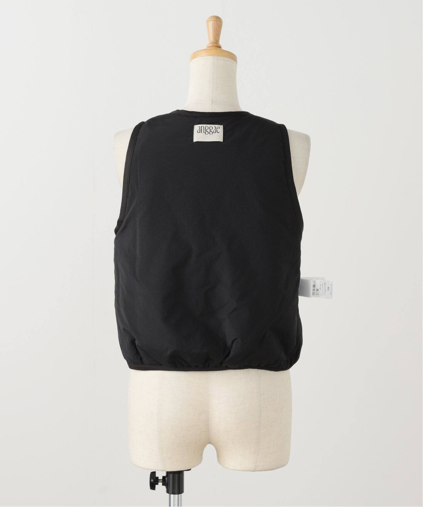 Anggae/アンゲ】CURVED LINE JACQUARD VEST：ベスト（ベスト