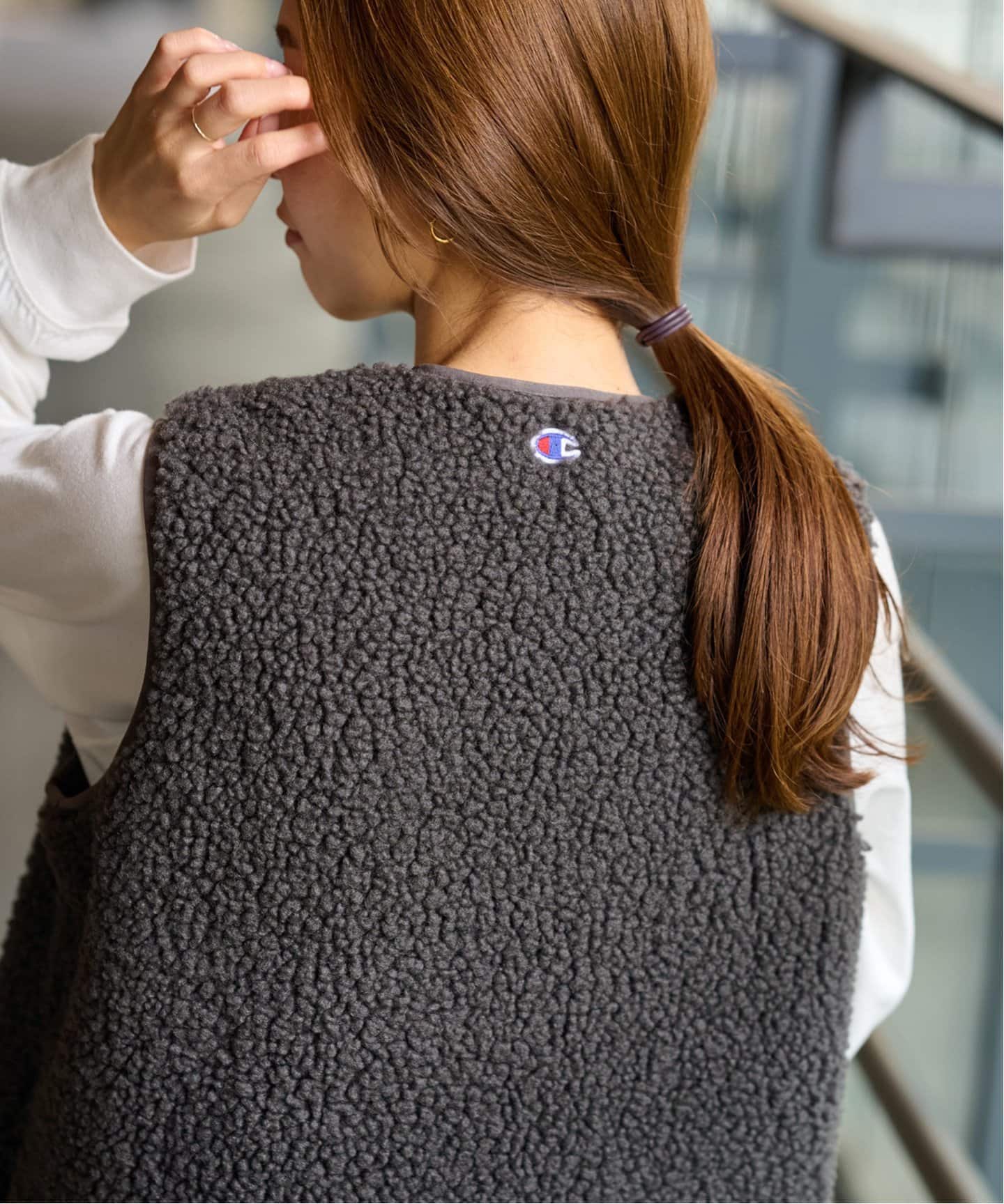 ベスト ジレ 「追加」「Champion/チャンピオン」*RELUME BOA FLEECE VEST：ベスト レディース Champion ベスト ジレ 「追加」「Champion/チャンピオン