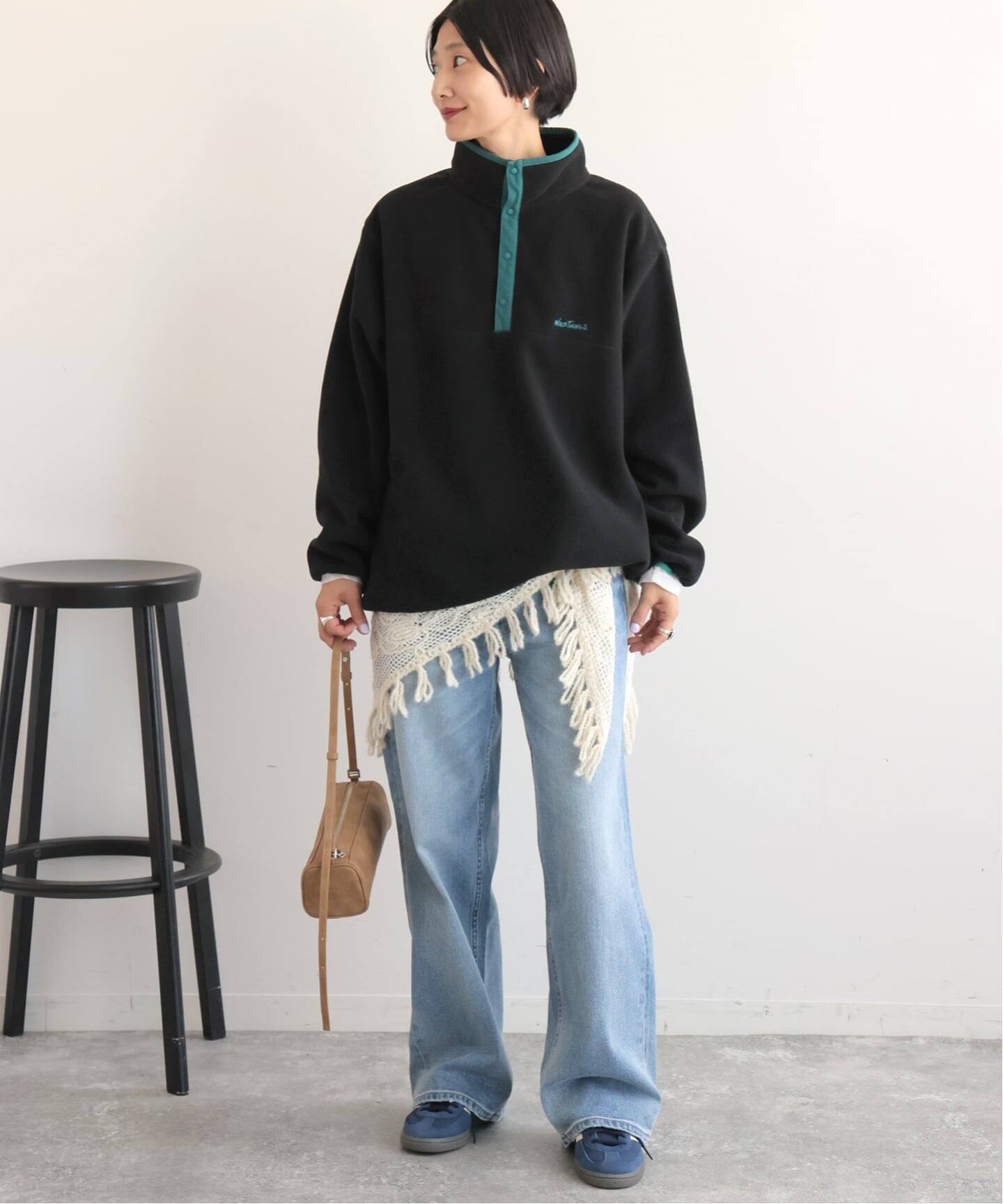 別注【WILD THINGS/ワイルドシングス】フリースプルオーバー（ボア