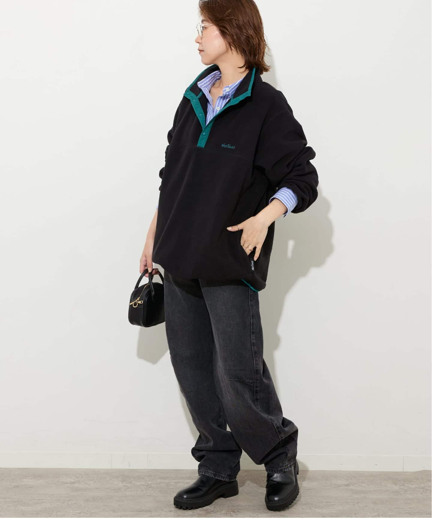 ✨美品✨ wildthings ボアフリース オーバーオール ブラック Mサイズ ✨美品✨ wildthings ボアフリース オーバーオール ブラック Mサイズ