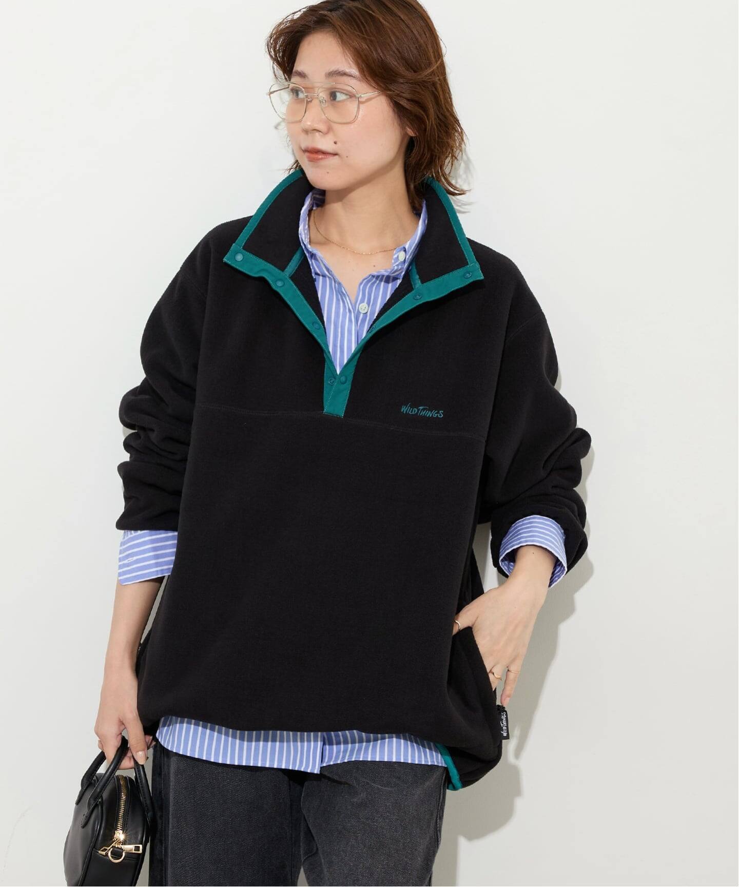 別注【WILD THINGS/ワイルドシングス】フリースプルオーバー（ボア