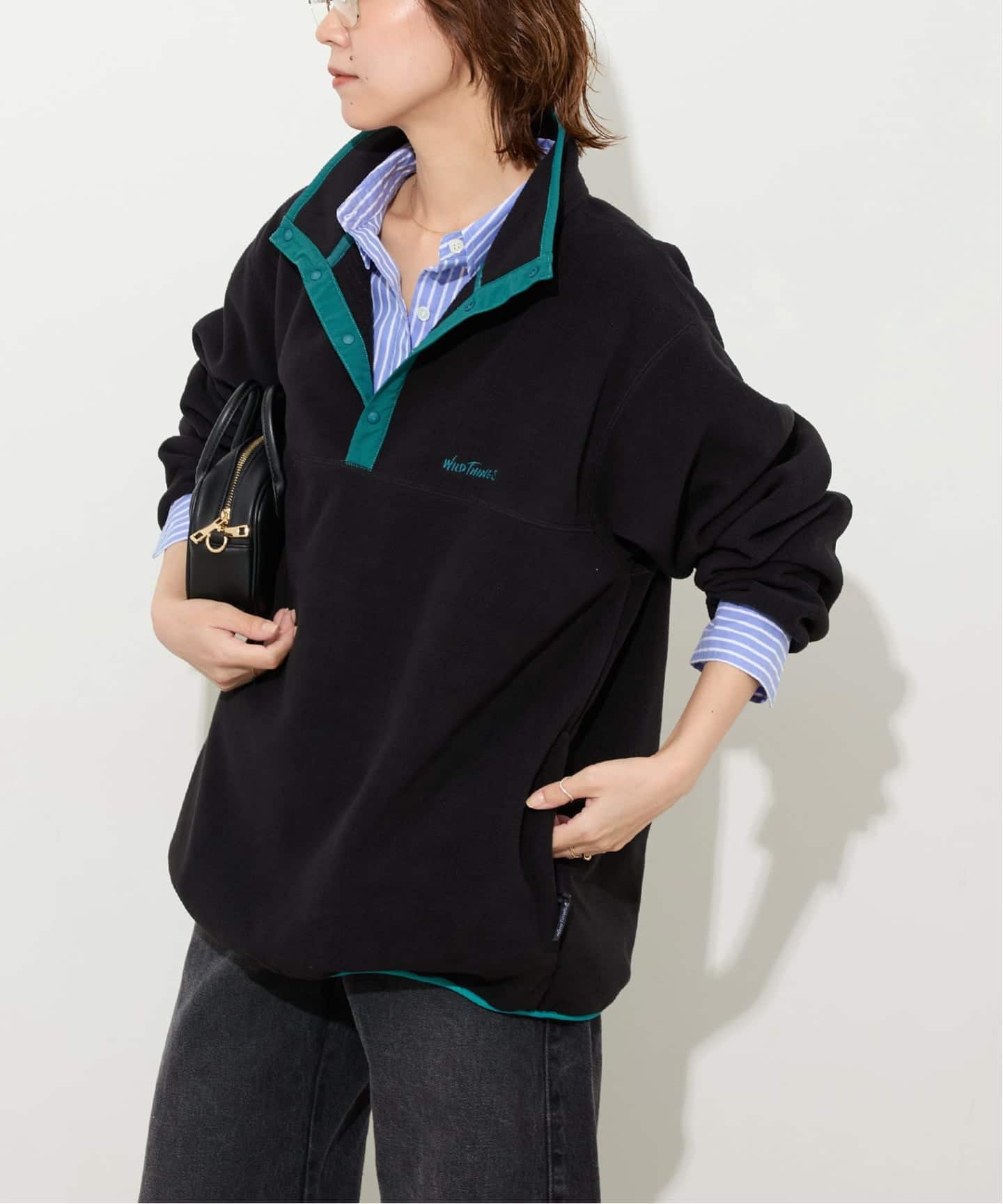 別注【WILD THINGS/ワイルドシングス】フリースプルオーバー