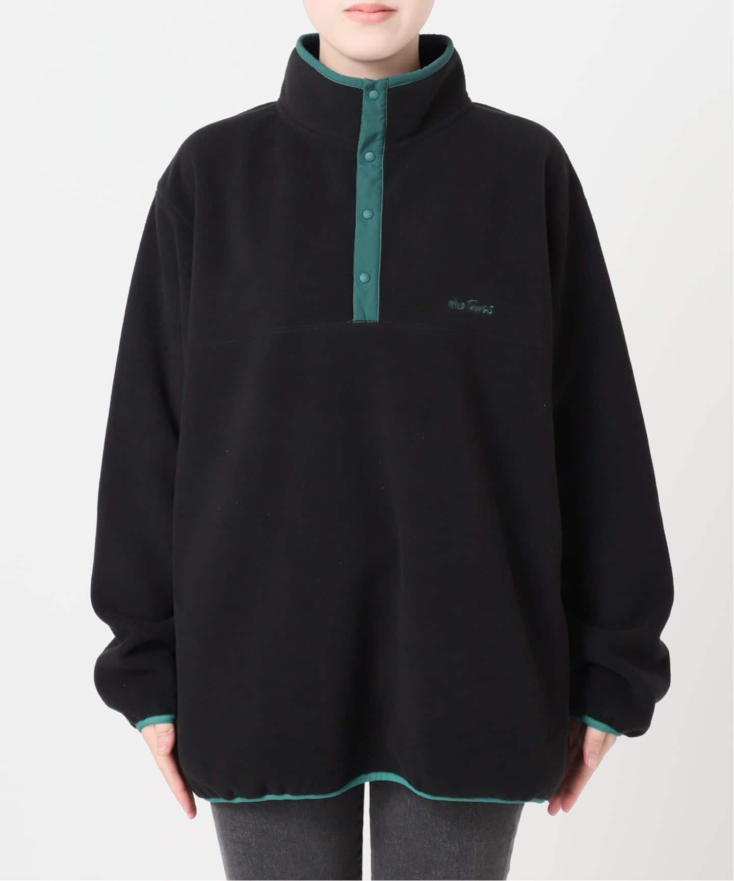 ✨美品✨ wildthings ボアフリース オーバーオール ブラック Mサイズ 別注【WILD THINGS/ワイルドシングス】フリースプルオーバー