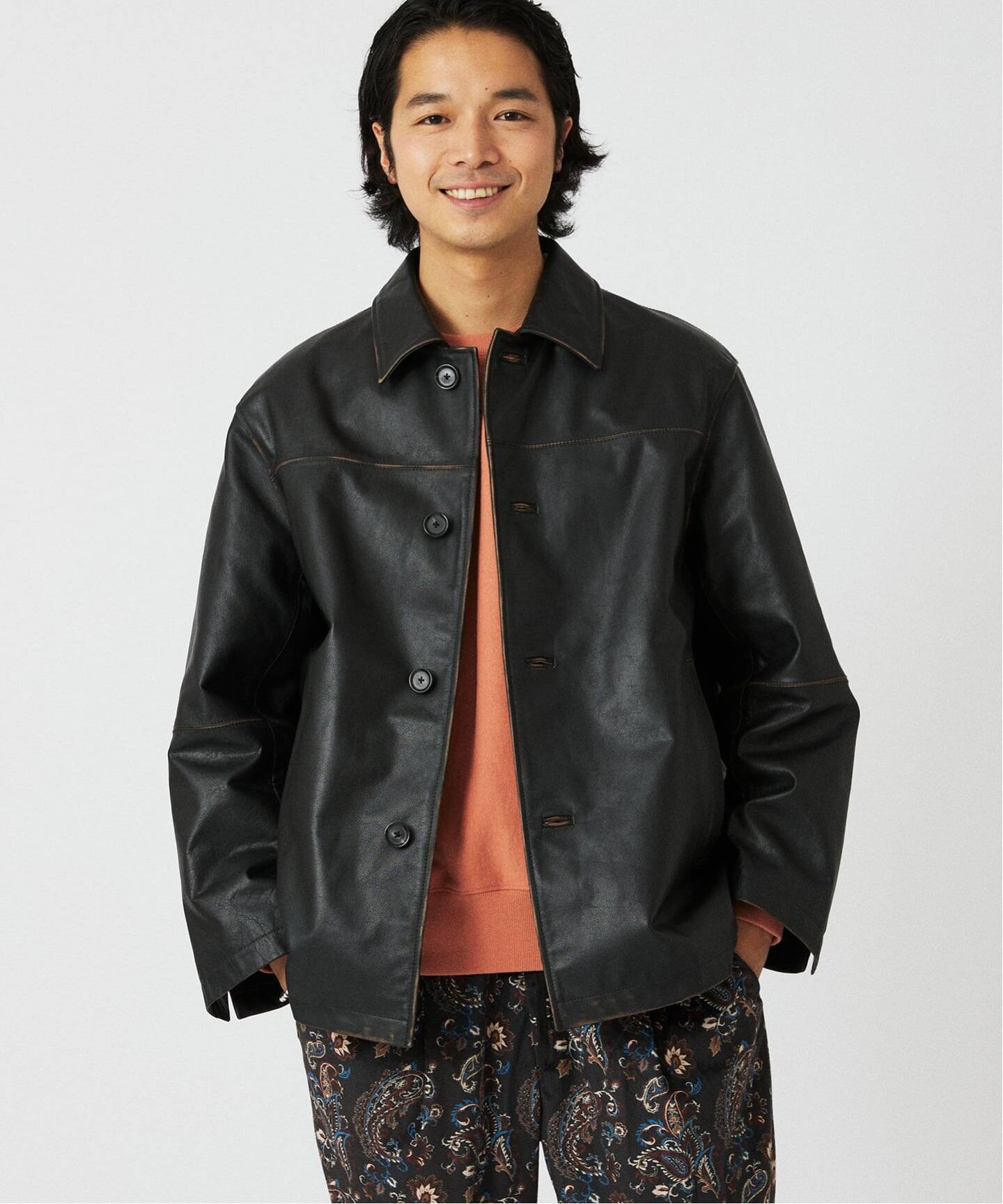 SKOOKUM / スクーカム 別注 バッファローレザー カバーオール SKOOKUM / スクーカム 別注 バッファローレザー カバーオール（レザー