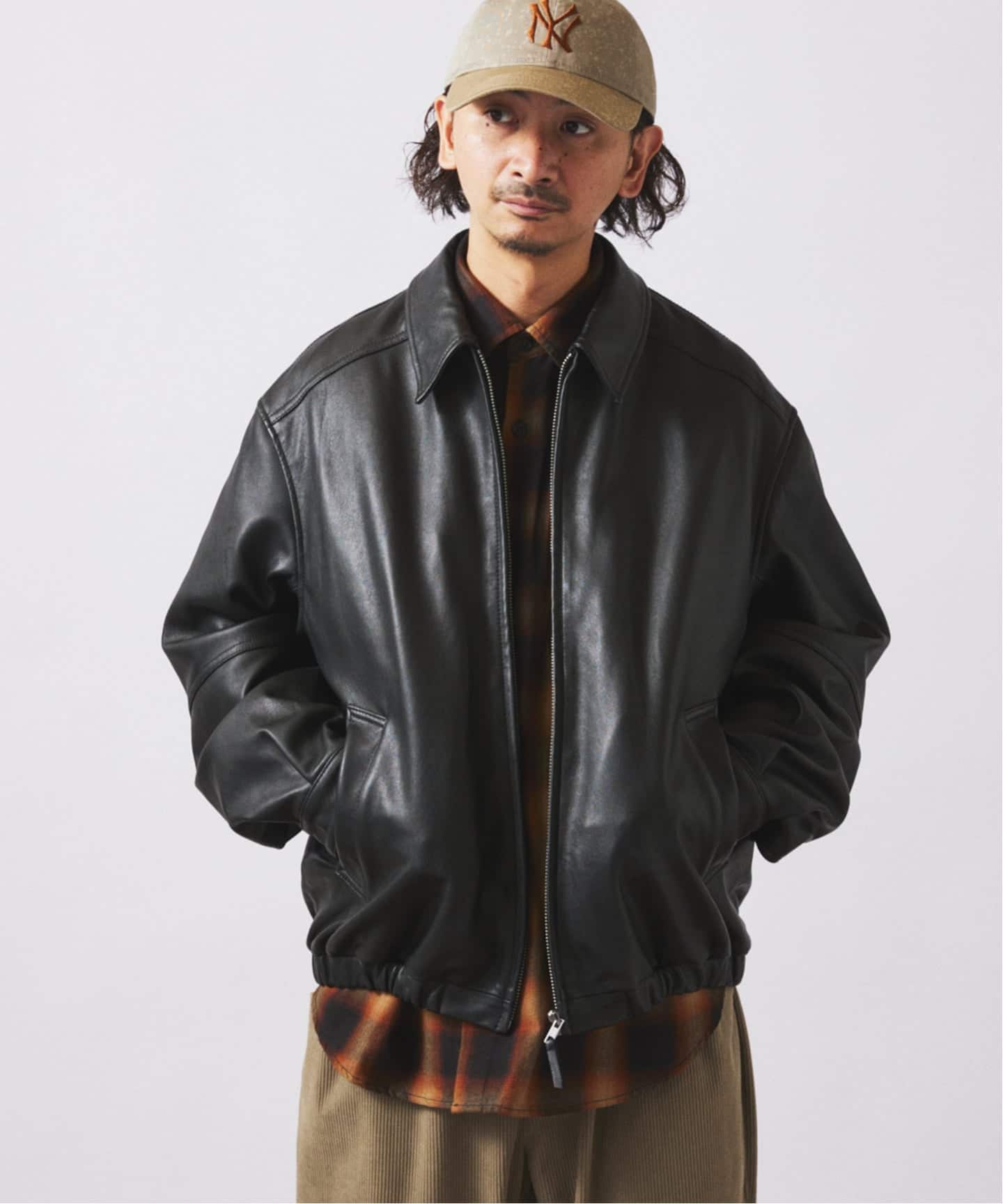 【JOURNAL STANDARD relume】レザーブルゾン 予約》ラムレザー ジップジャケット（レザージャケット