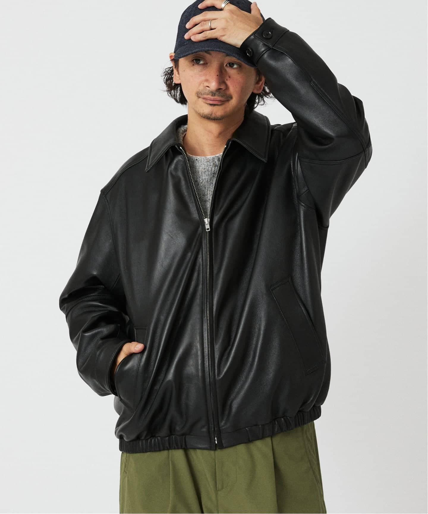 予約》ラムレザー ジップジャケット（レザージャケット