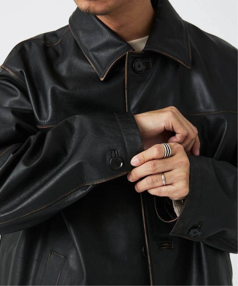 SKOOKUM / スクーカム 別注 バッファローレザー カバーオール（レザー  