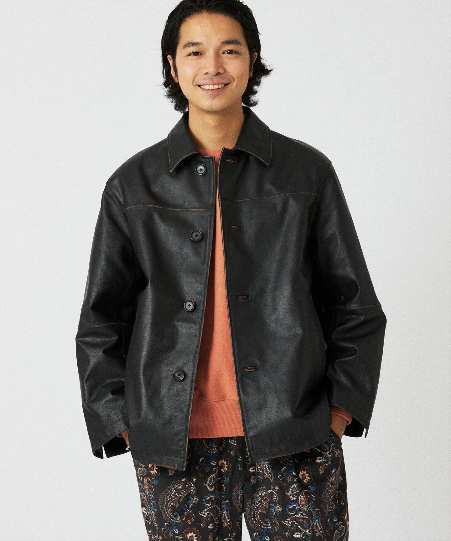 SKOOKUM / スクーカム 別注 バッファローレザー カバーオール（レザー  