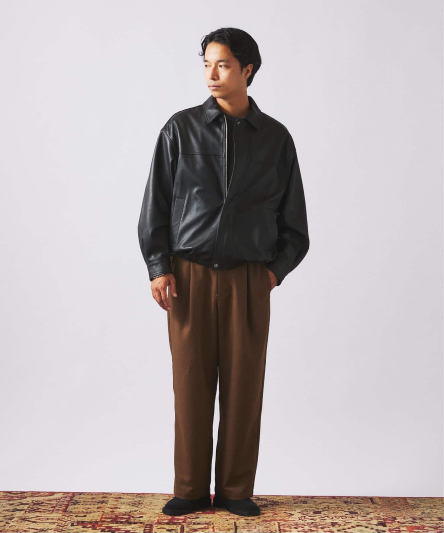 relume JOURNAL STANDARD レザージャケット 予約》ラムレザー ショート ステンカラー ブルゾン（レザー