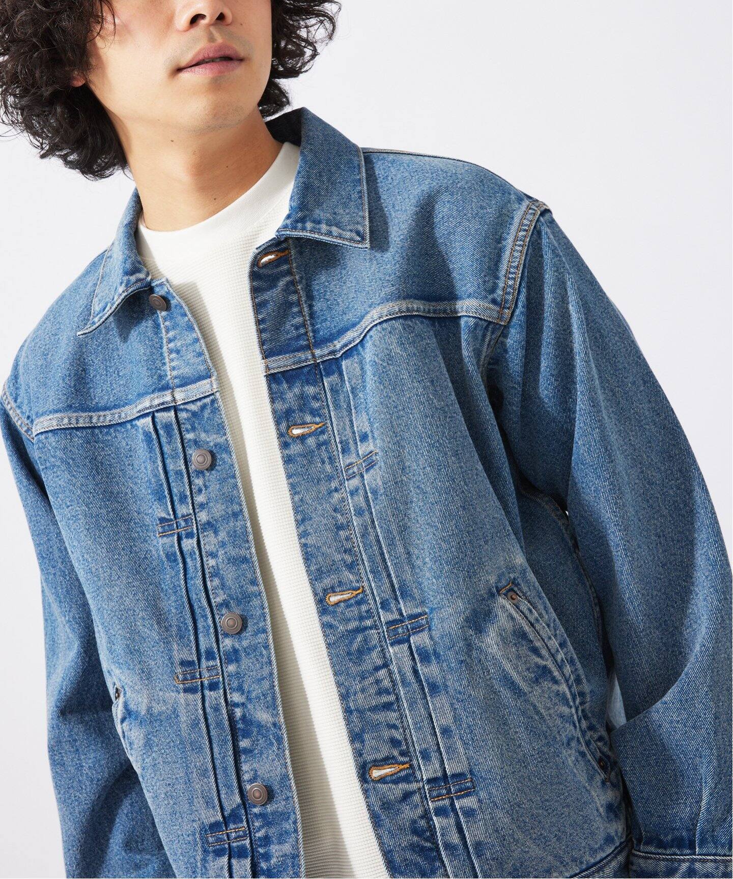 AMERICAN デニム ”AMPLE” トラッカージャケット by COTTON USA（デニム 