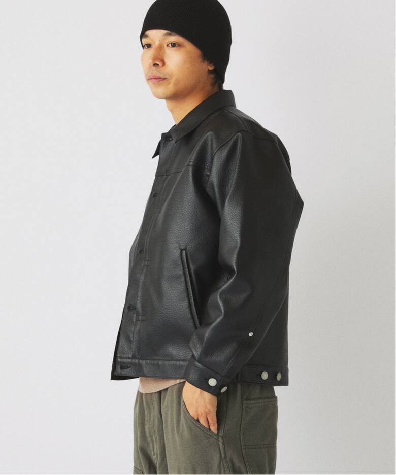 シンセティック レザー トラッカージャケット（その他ブルゾン 