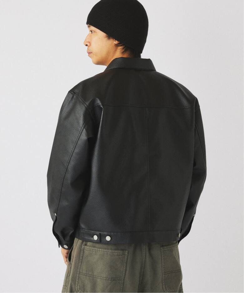 シンセティック レザー トラッカージャケット（その他ブルゾン 