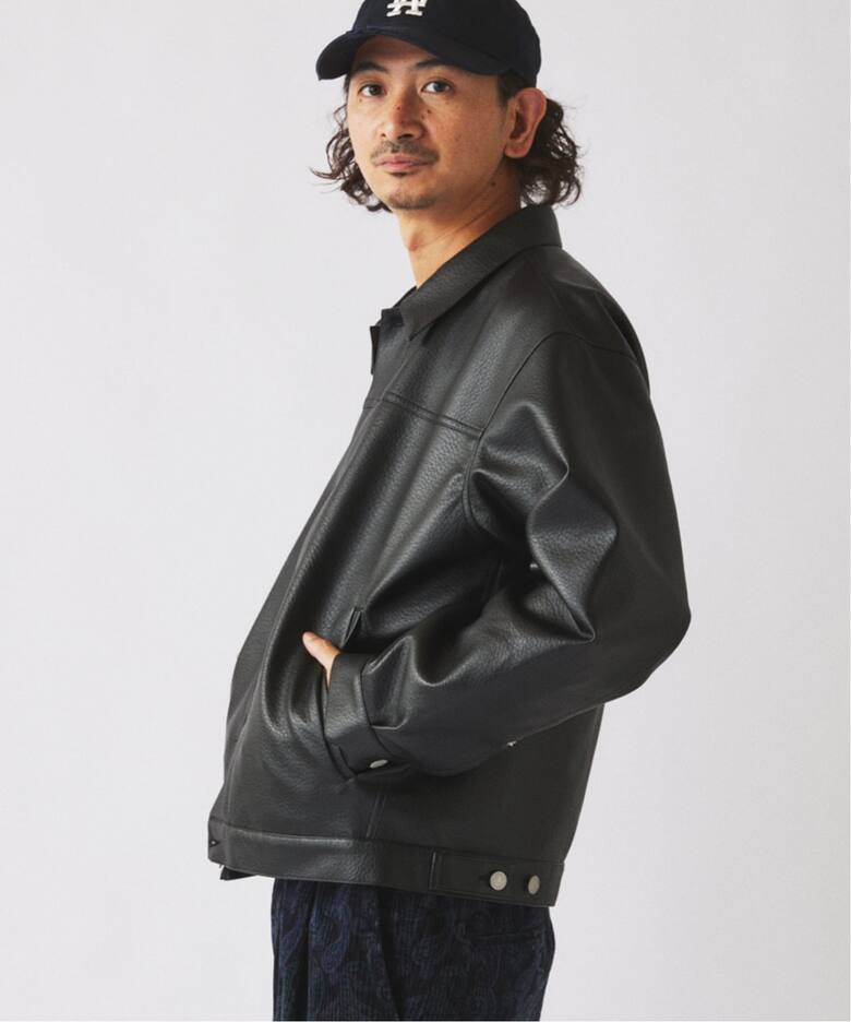 シンセティック レザー トラッカージャケット（その他ブルゾン 