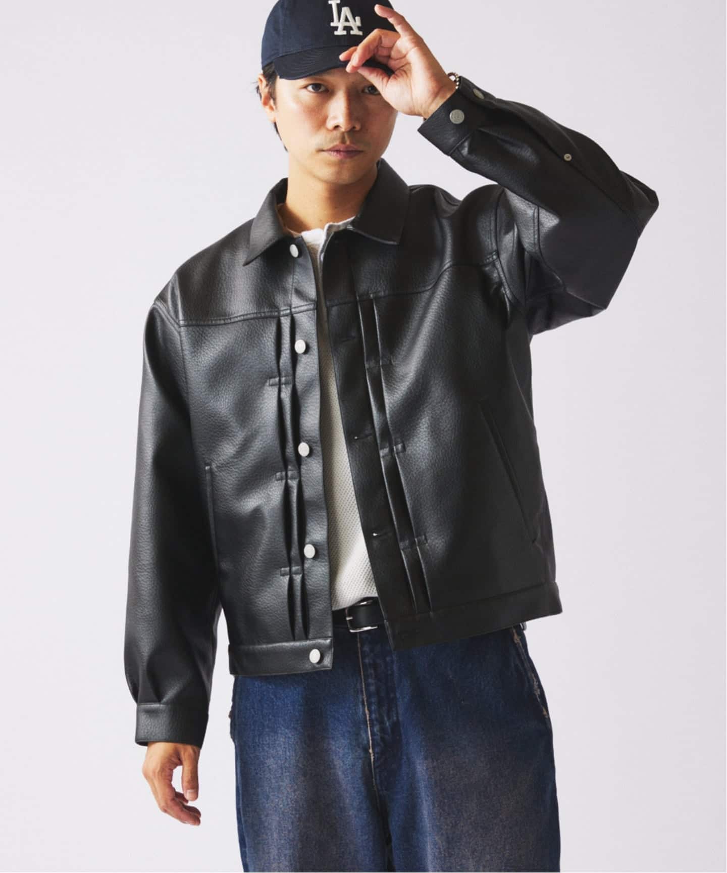 シンセティック レザー トラッカージャケット（その他ブルゾン